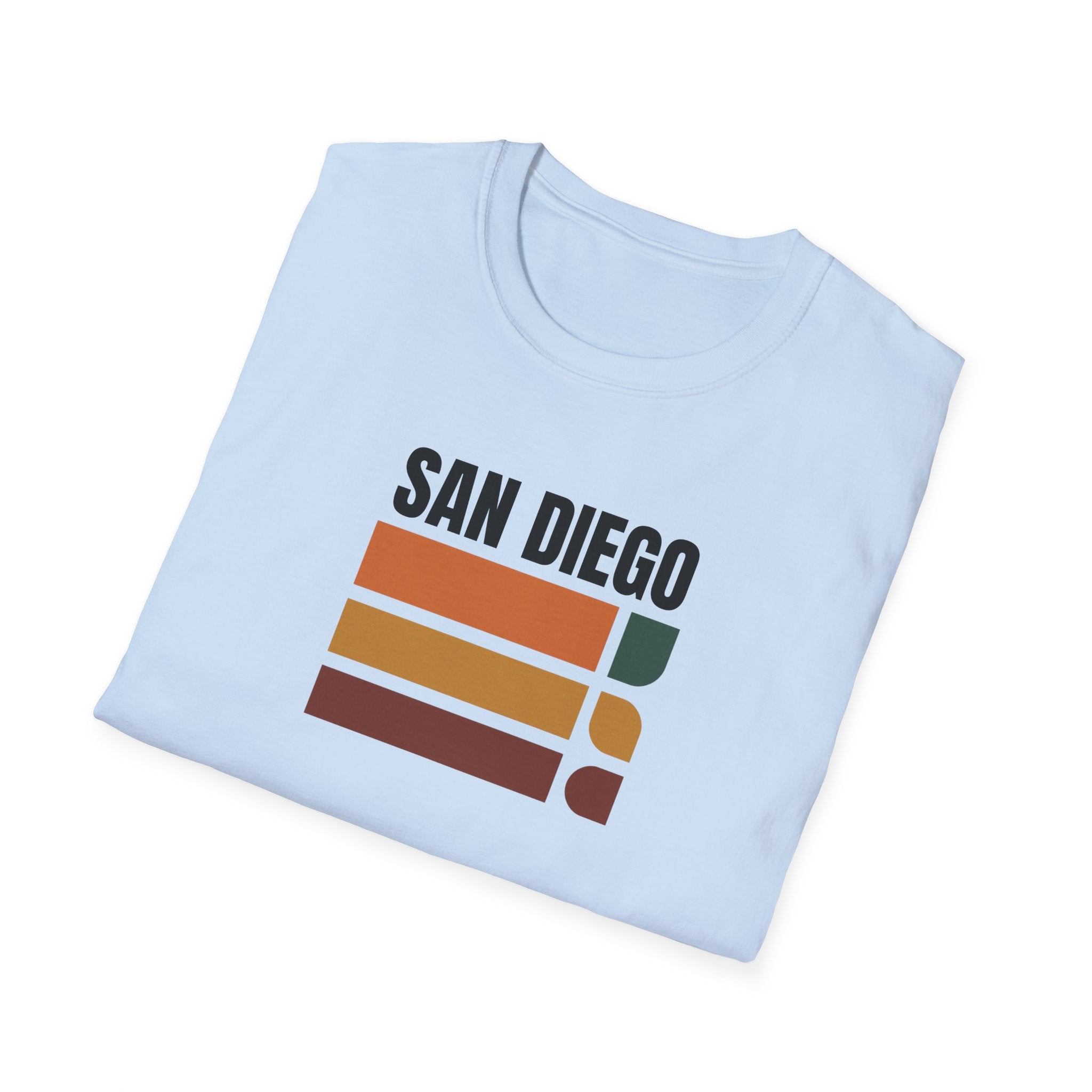 San Diego Retro Stripes T-Shirt | Vintage City Graphic