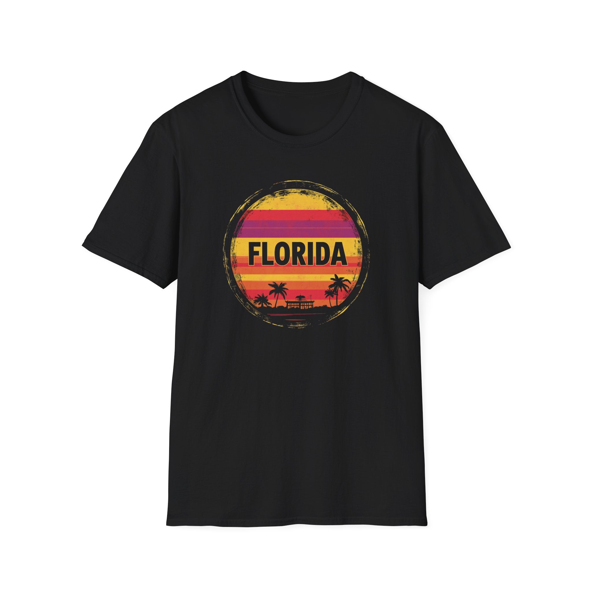 Florida Sunset T-Shirt — Retro Palm Beach Vacation Tee