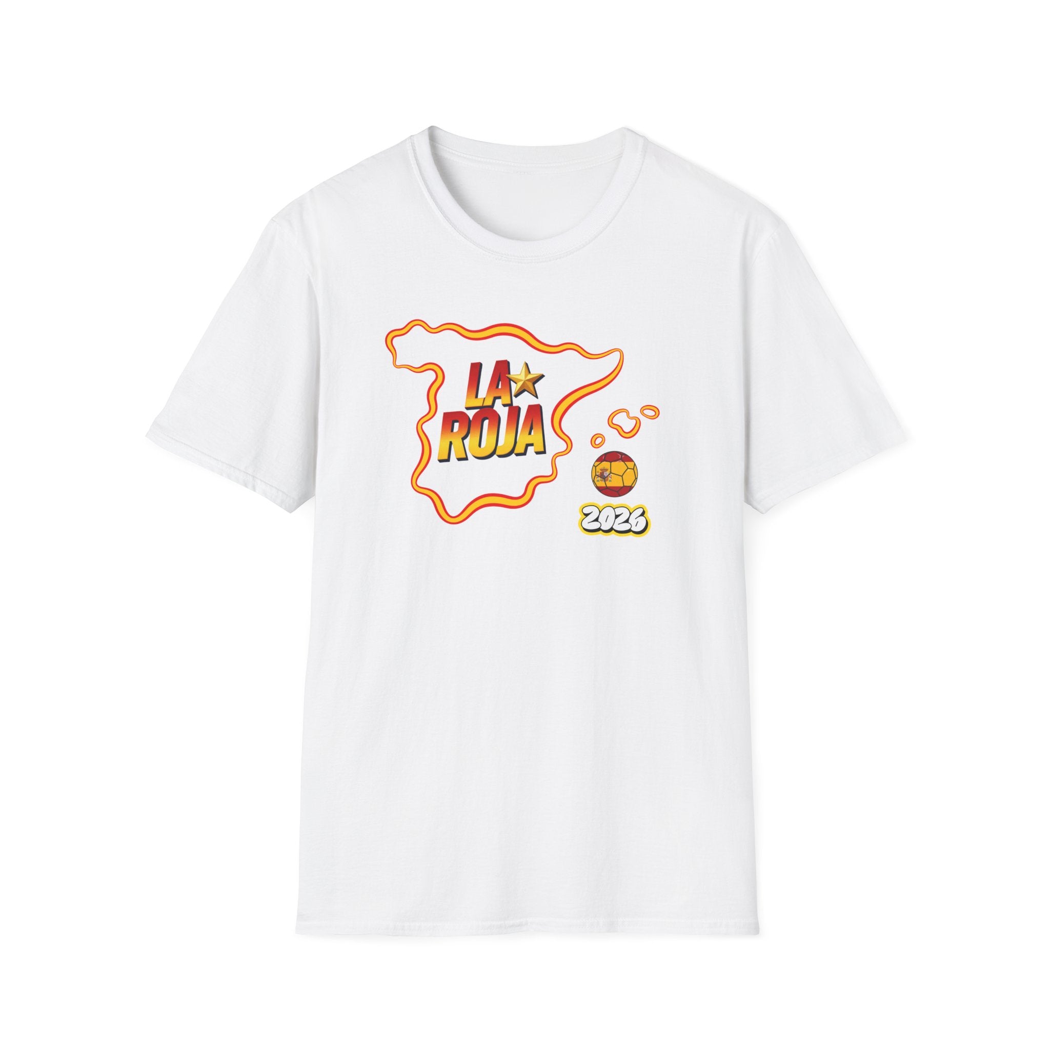 La Roja Spain Map T‑Shirt – 2026 Football World Cup Fan Tee