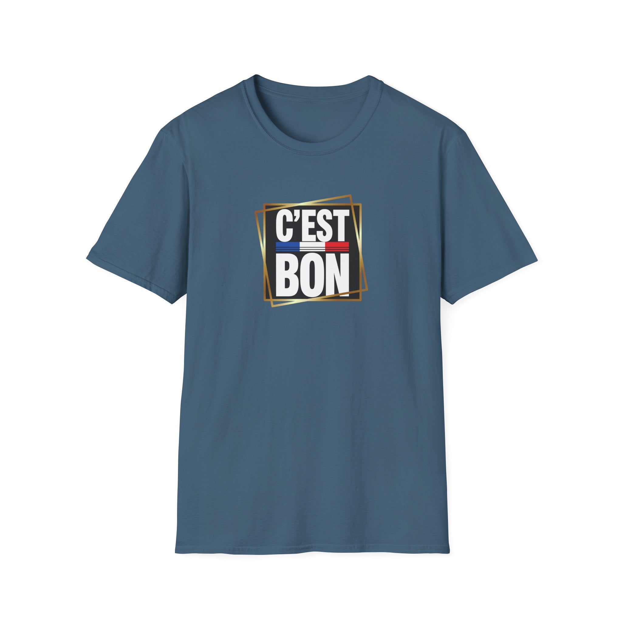 C'EST BON T-Shirt | French Phrase Graphic Tee, Bold Typographic Design
