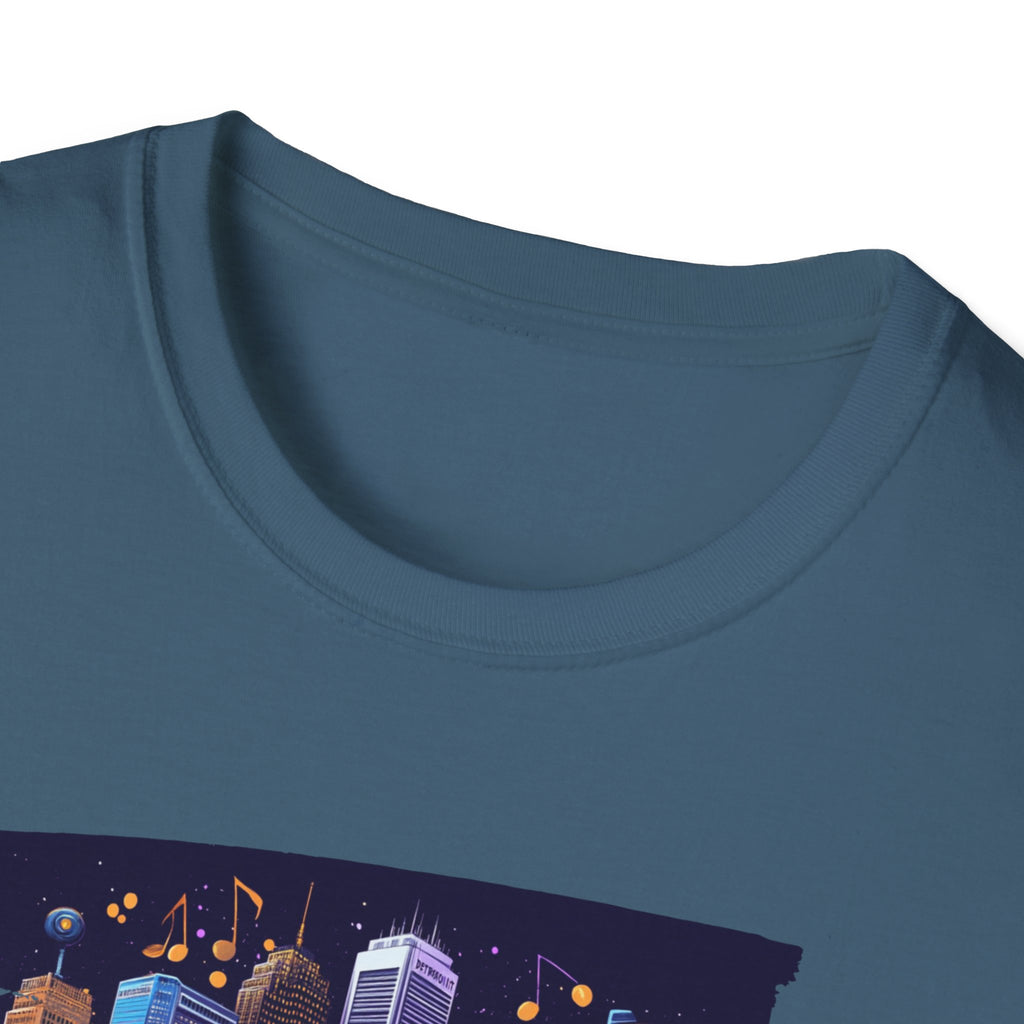Detroit Skyline Graphic T-Shirt | City Nightscape Tee