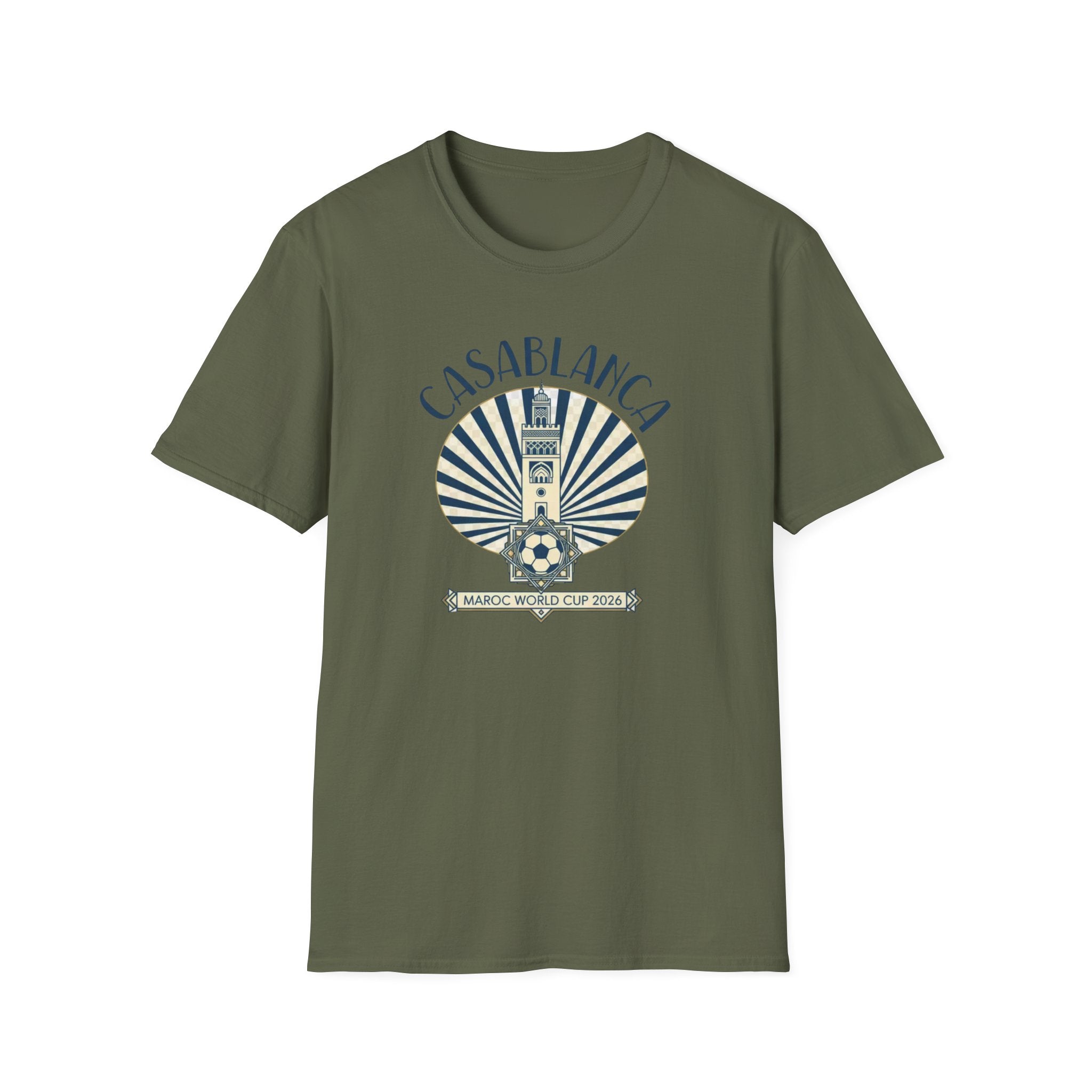 Casablanca Vintage Travel T-Shirt — Morocco World Cup 2026 Souvenir