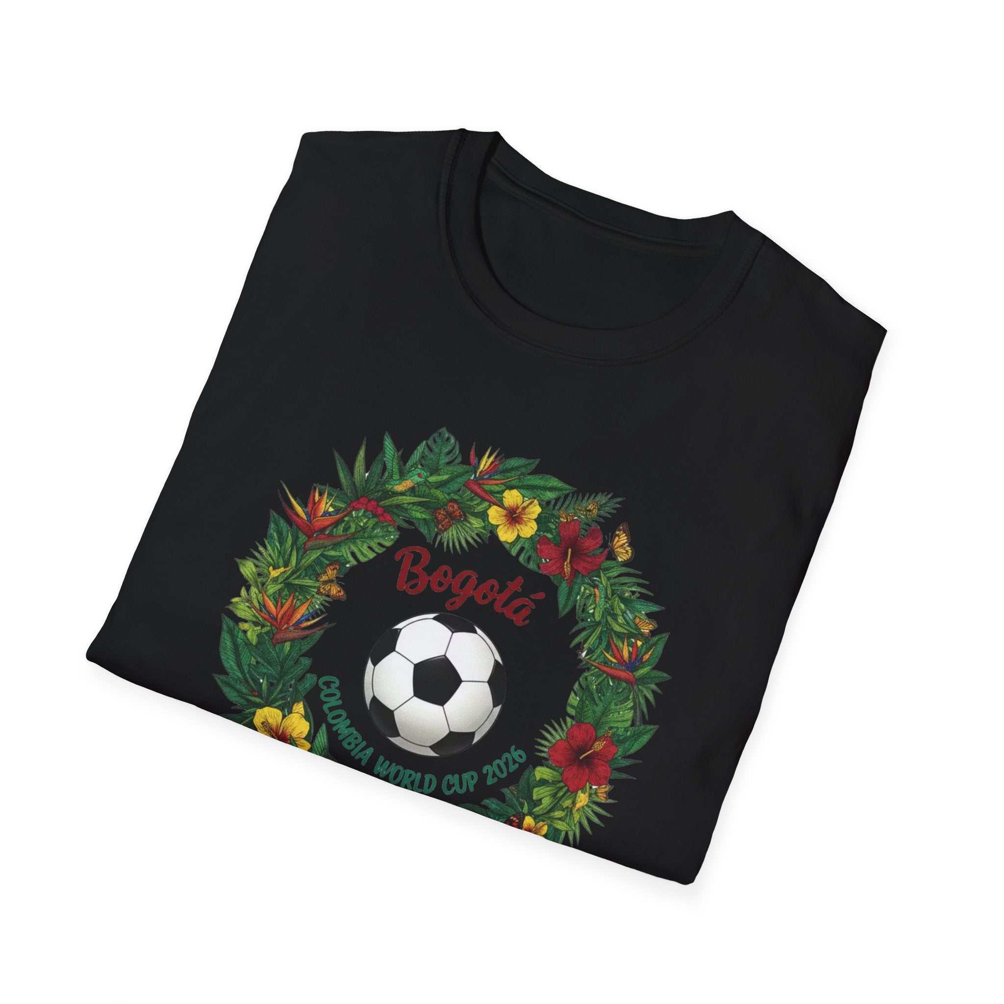 Bogotá Soccer Wreath T-Shirt — World Cup Football Holiday Tee