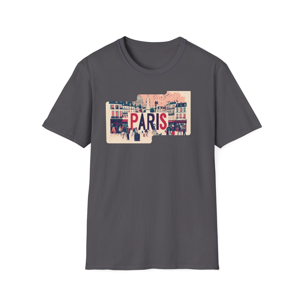 Paris Cityscape T-Shirt | Vintage French Street Illustration
