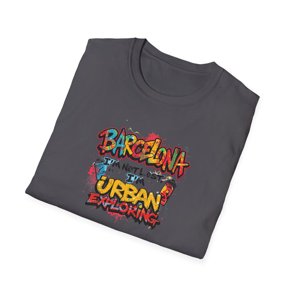 Barcelona Urban Graffiti T‑Shirt – Colorful Street Art Travel Tee