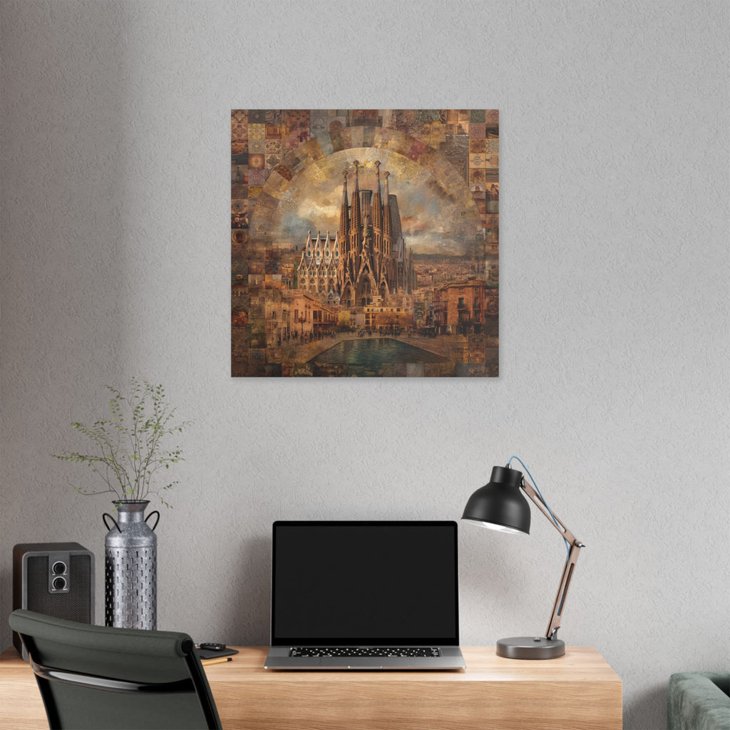 Sagrada Família Mosaic Stretched Canvas Wall Art