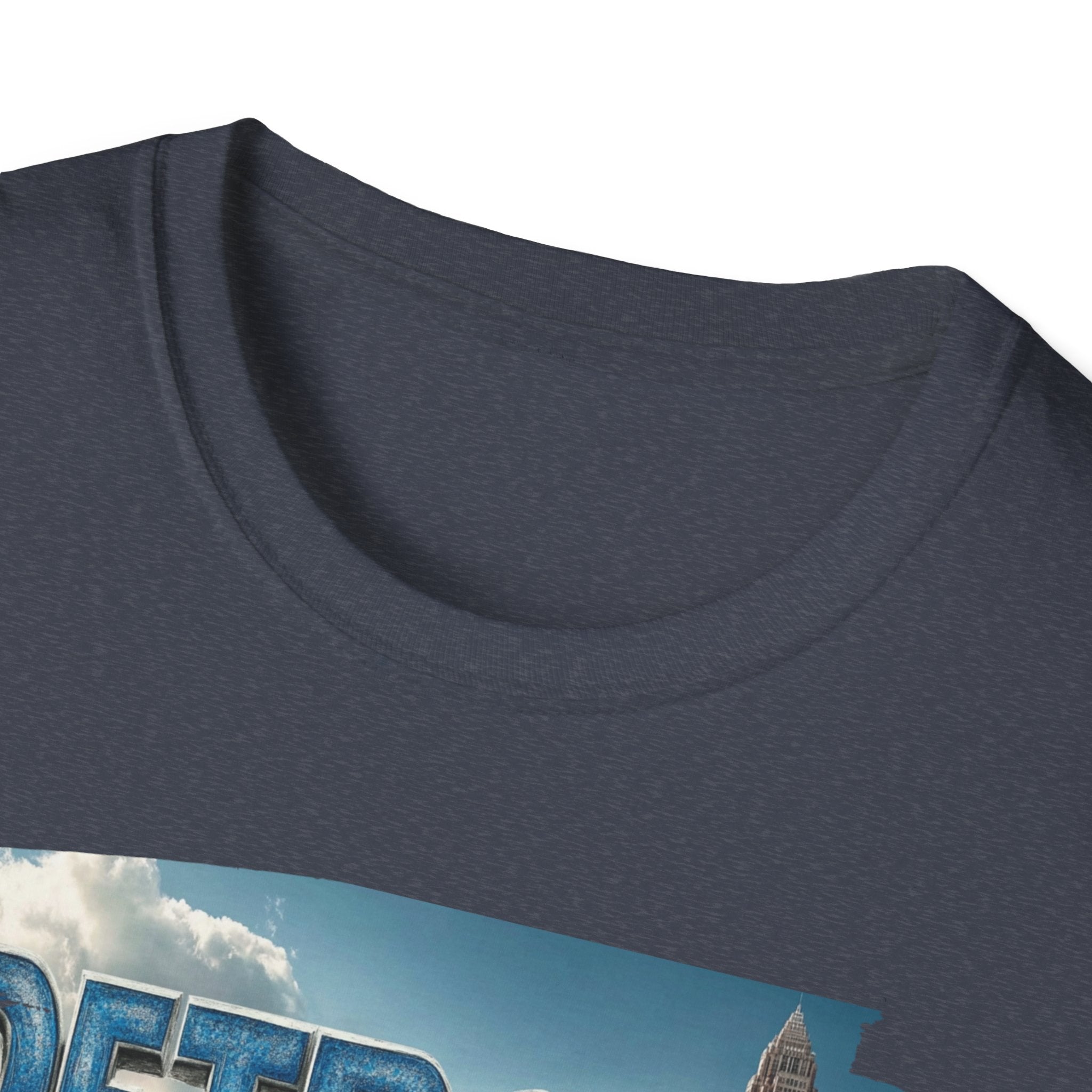 Detroit city skyline brushstroke T-Shirt | Motor City typography