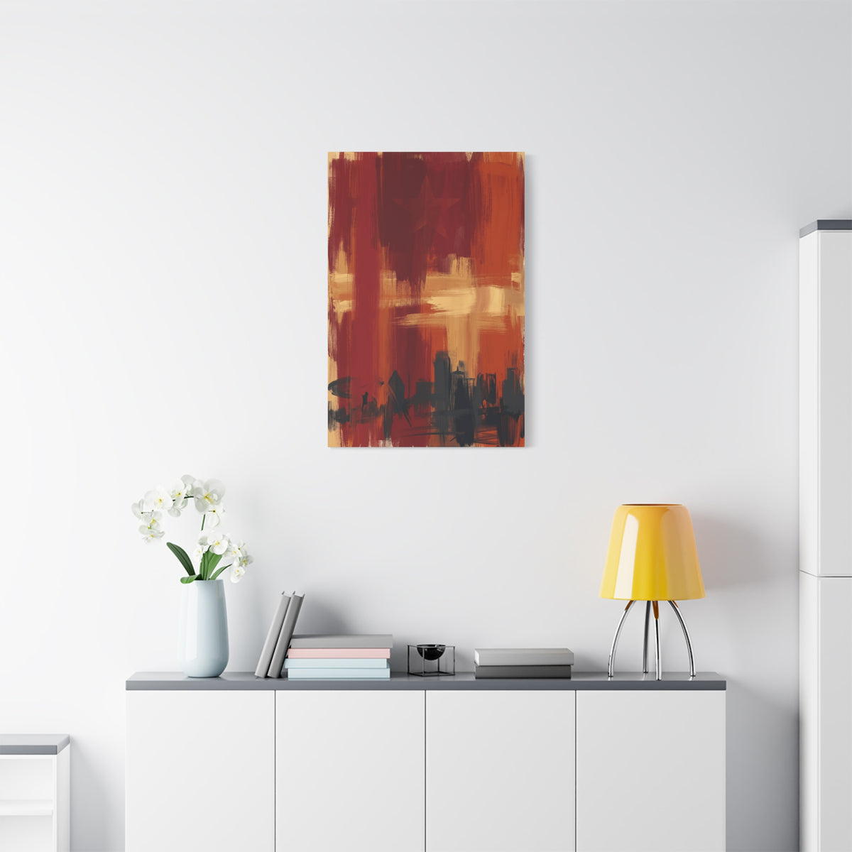 Abstract Sunset and colour field inspired by Dallas and Texas cultural identity