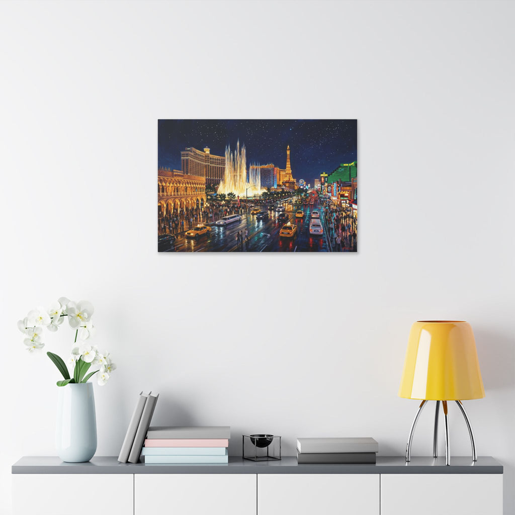 Las Vegas Nightscape Canvas Print — Iconic Strip Skyline Wall Art