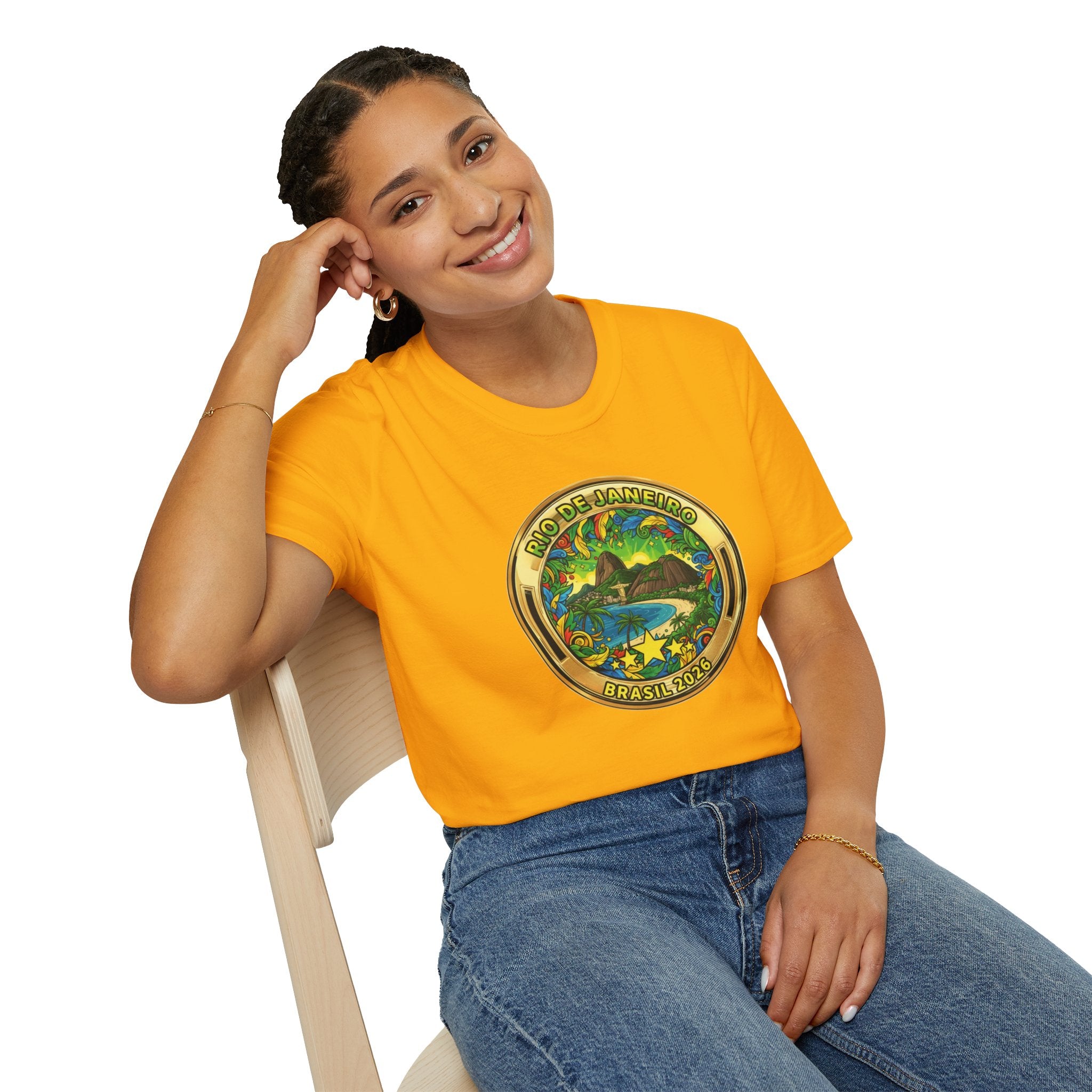 Rio de Janeiro Brazil Travel T-Shirt World Cup 2026 — Vintage Tropical Beach Badge
