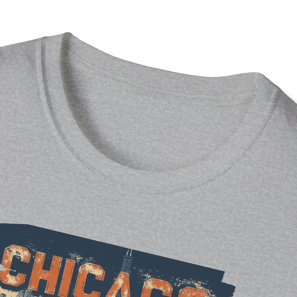 Chicago Skyline Distressed T-Shirt | Cityscape, Retro Star