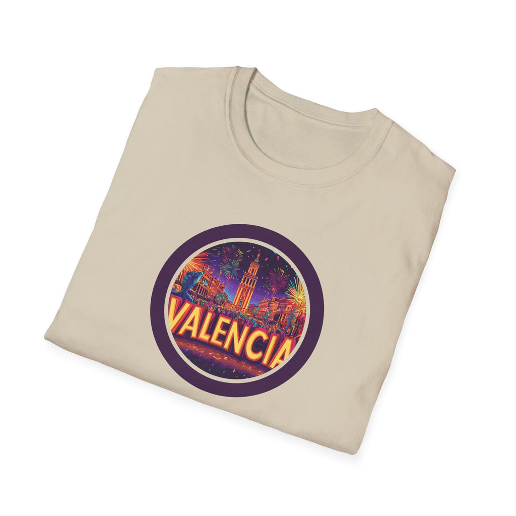 Valencia skyline circle logo T-Shirt | Spain travel souvenir