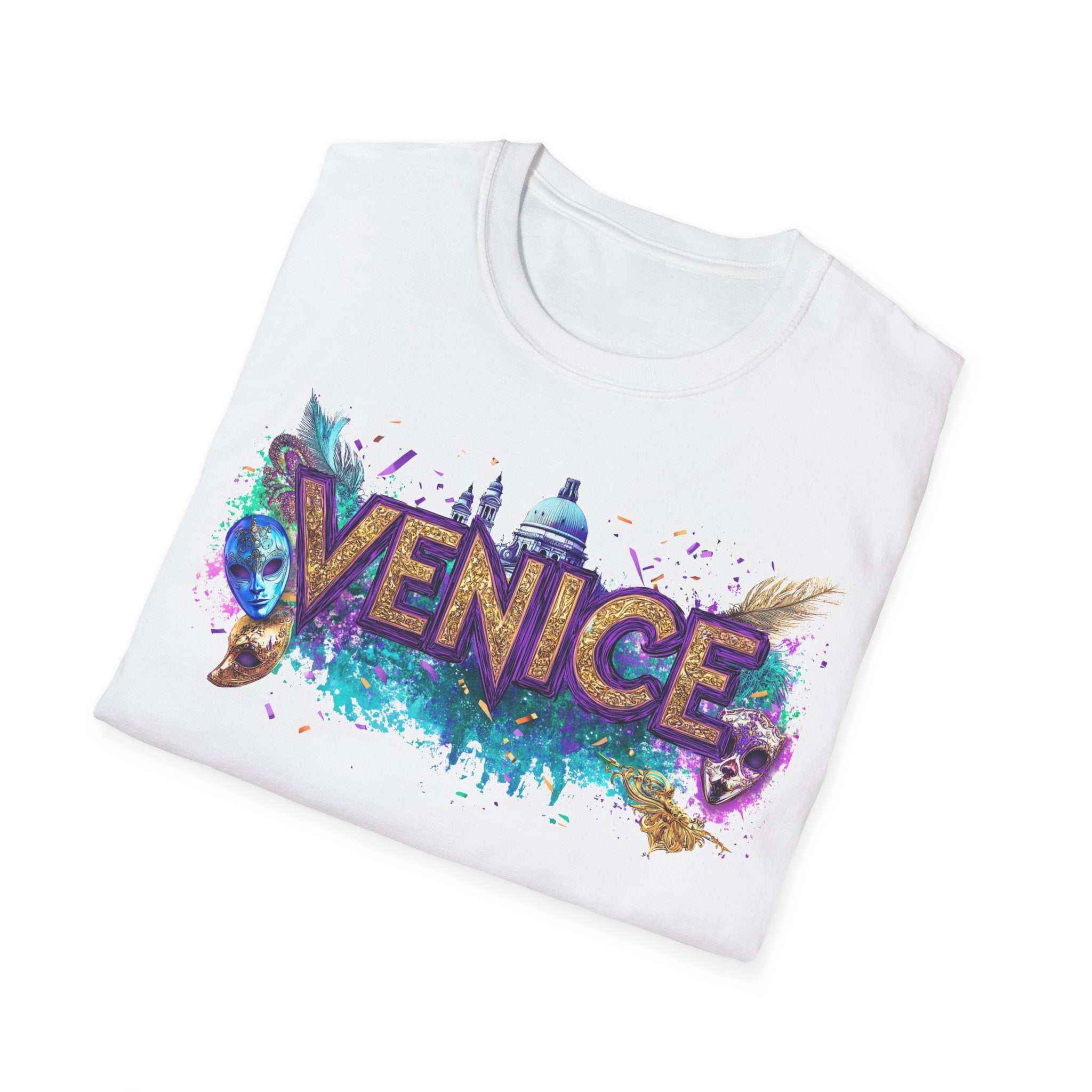 Venice Watercolor Splash T-Shirt | Venice Italy Travel Souvenir