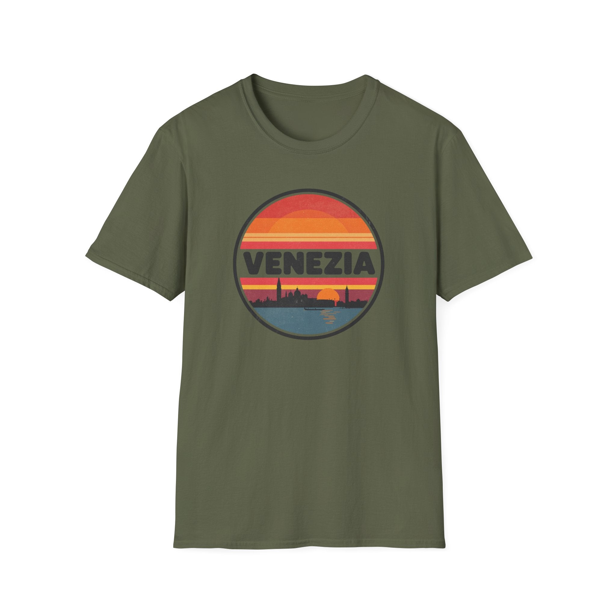 Venezia Sunset T-Shirt — Retro Venice Skyline Tee