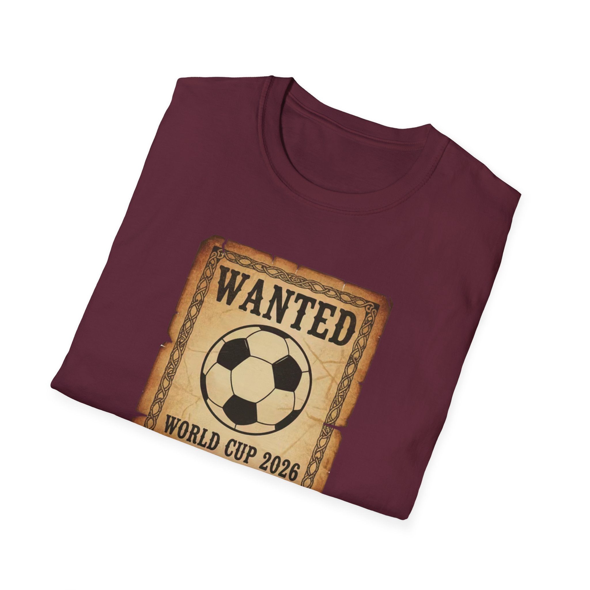 Wanted Soccer Poster T-Shirt — World Cup 2026 Comes to Dallas