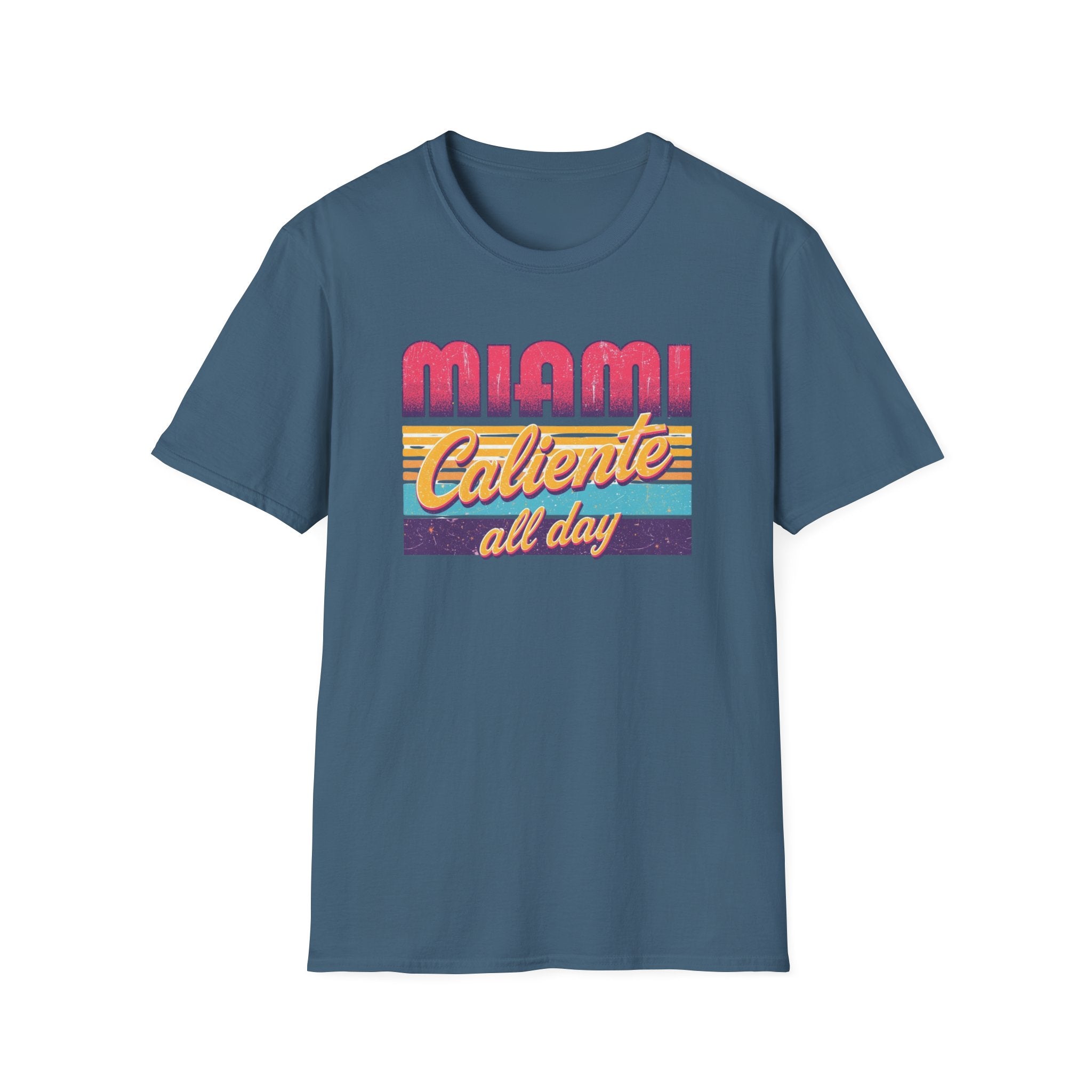Miami Caliente All Day T-Shirt — Retro Sunset Vacation Tee