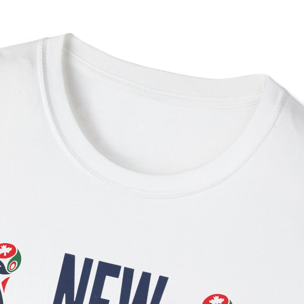 New York USA World Cup 2026 T-Shirt — American Flag Skyline Soccer Tee