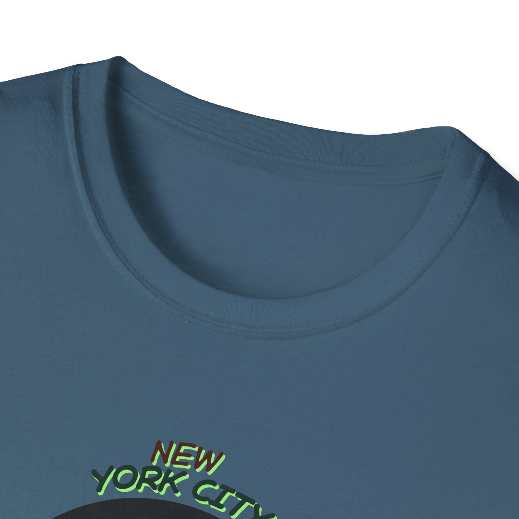 New York City Concrete Jungle T-Shirt | Skyline Silhouette, Green Badge