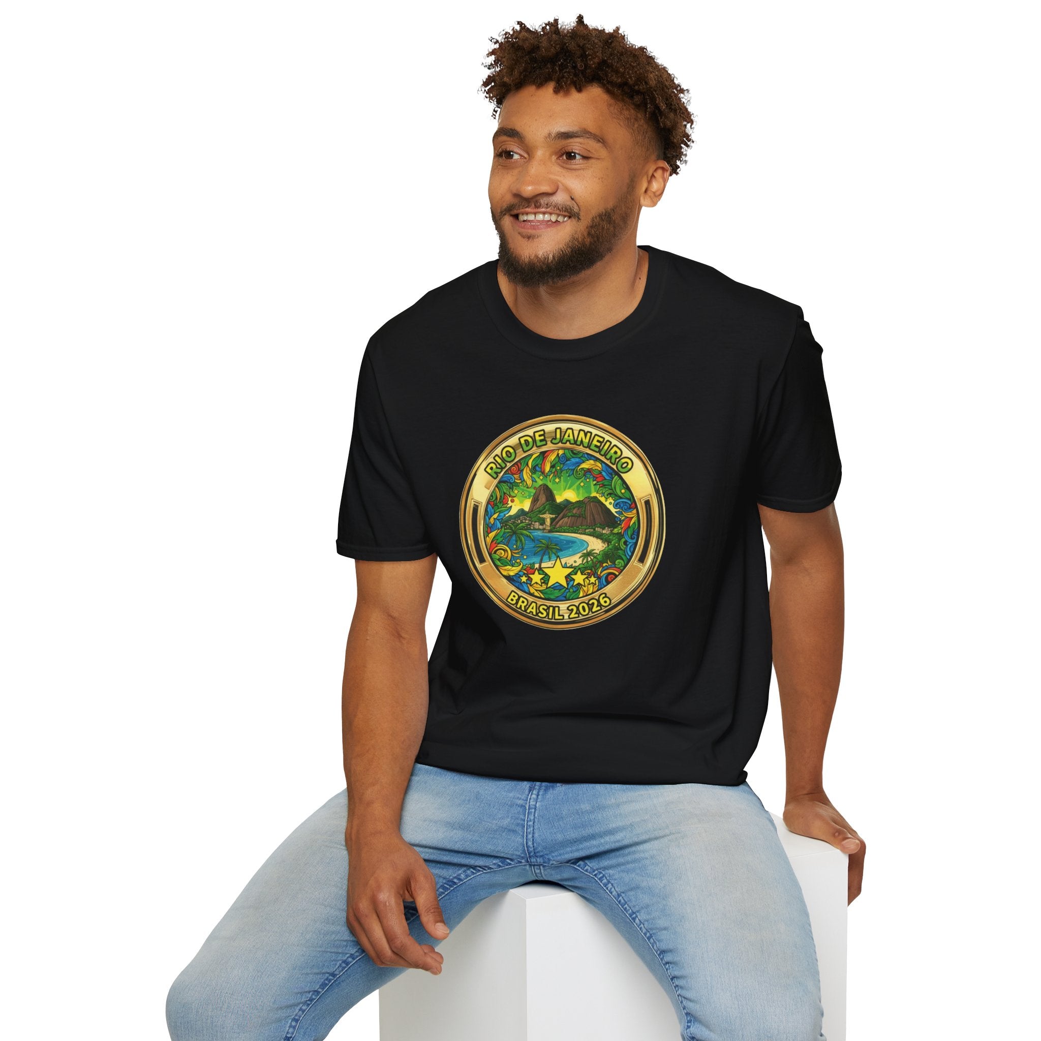 Rio de Janeiro Brazil Travel T-Shirt World Cup 2026 — Vintage Tropical Beach Badge