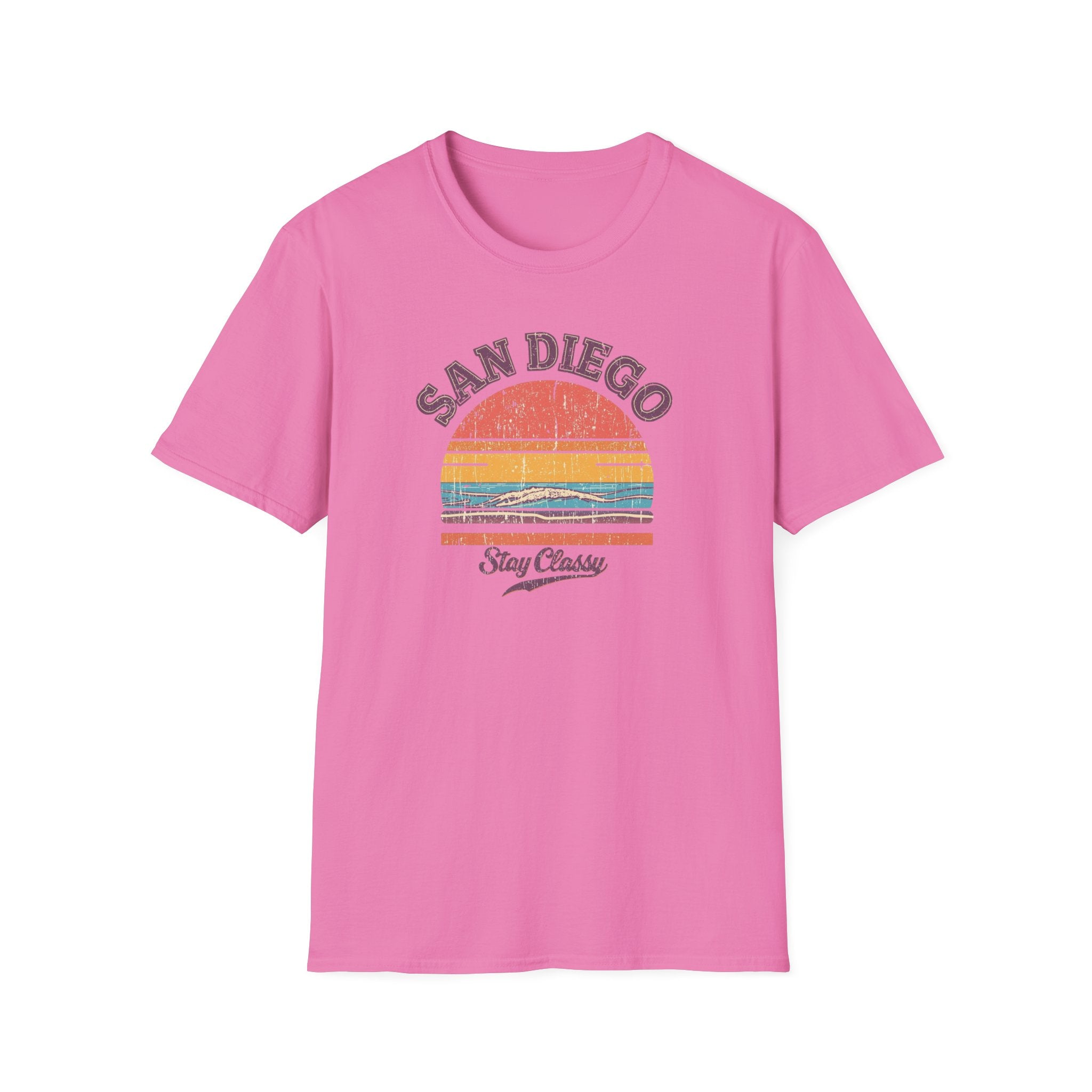 San Diego Retro Sunset T-Shirt — Stay Classy Vintage Beach Tee