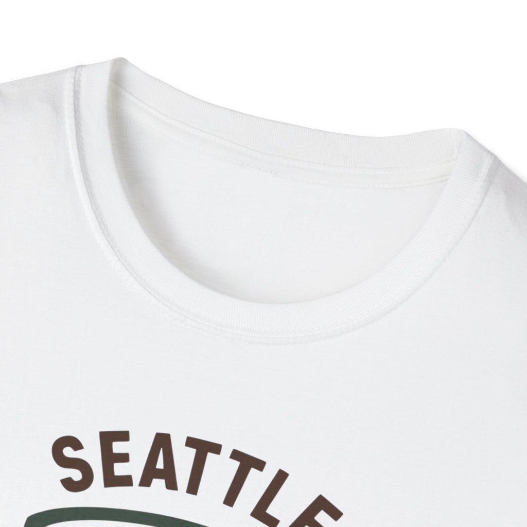 Seattle Coffee City T-Shirt — "This City Runs on Caffeine and Chaos"