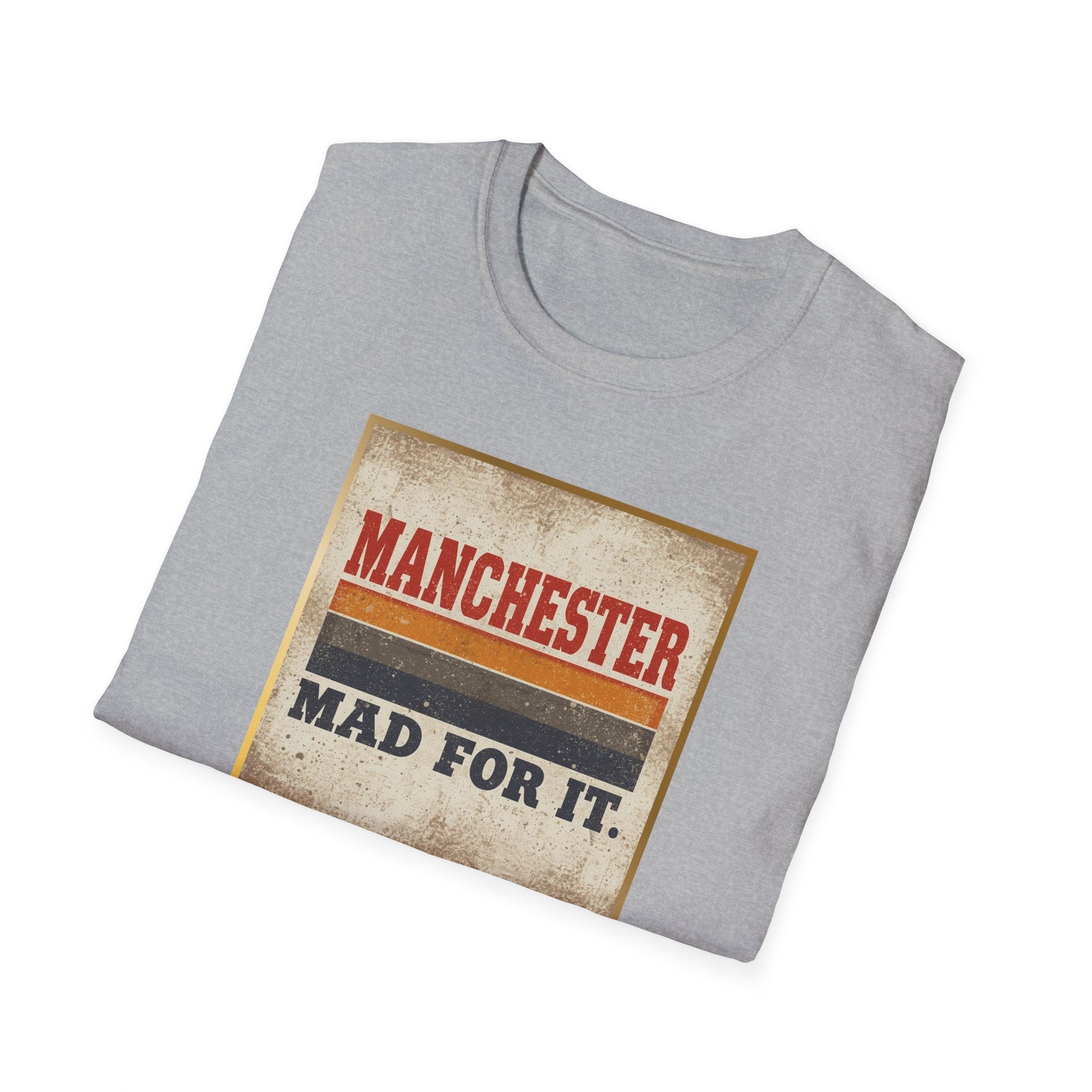 Manchester Mad For It T-Shirt — Vintage Football / City Pride Tee