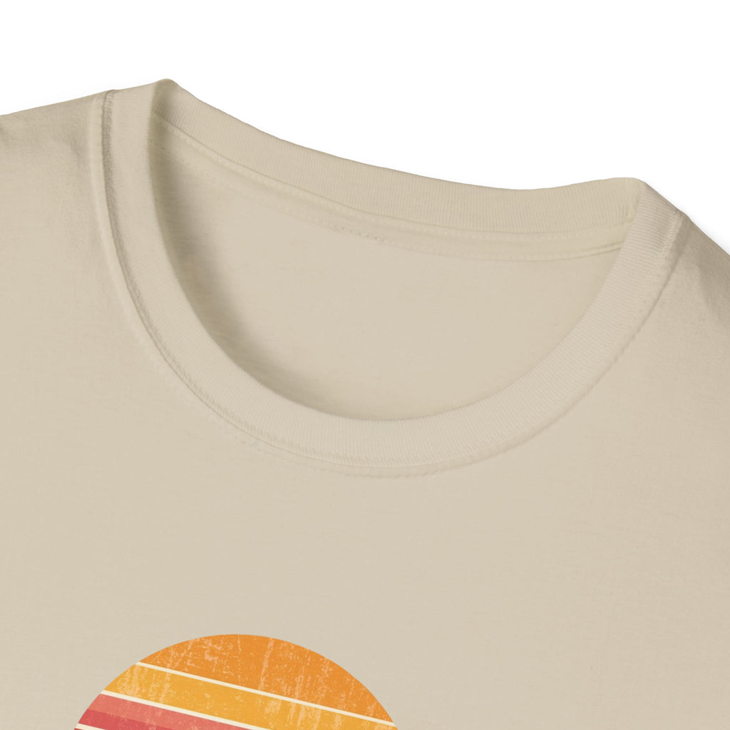 Retro Sunset New York T-Shirt | Vintage Striped City Graphic