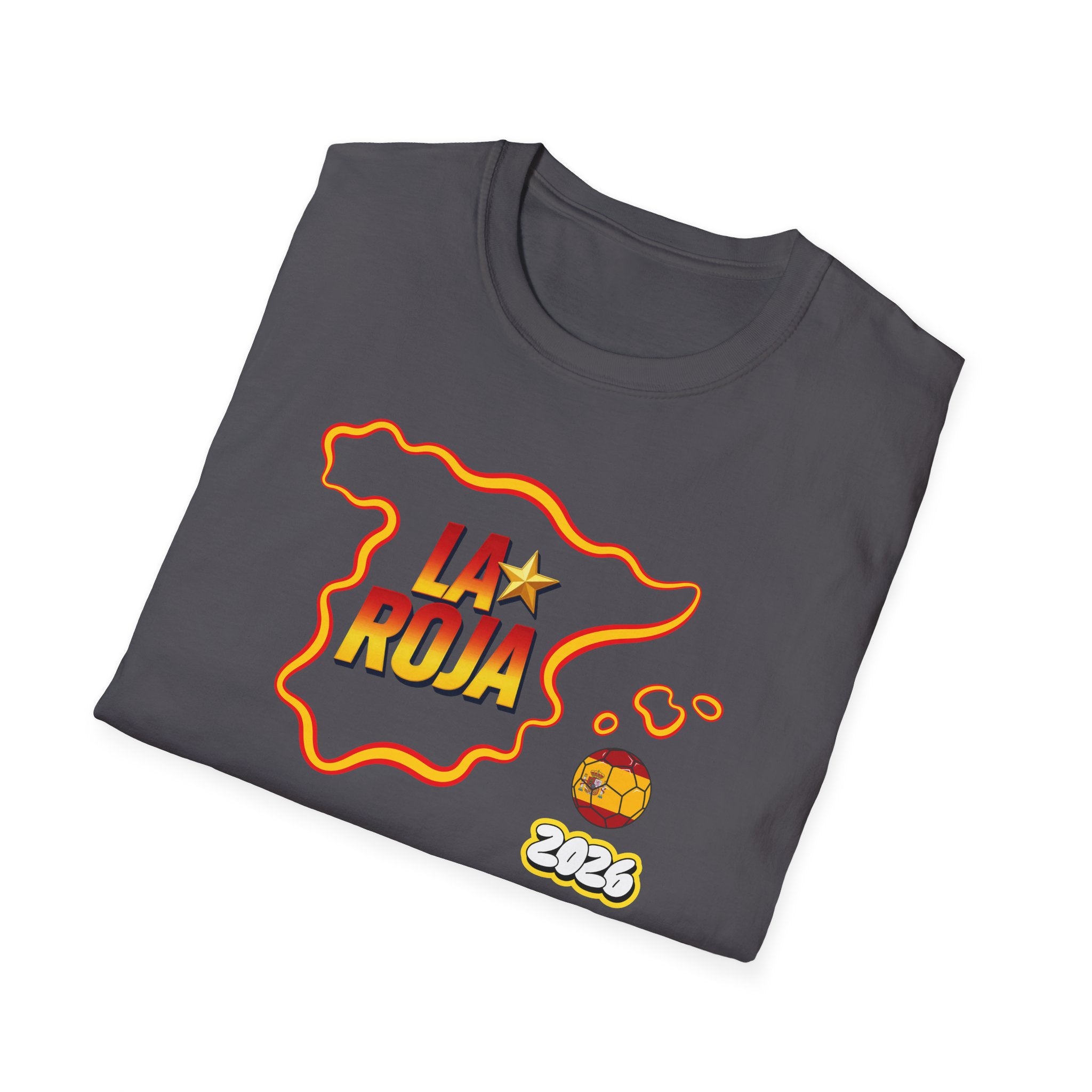 La Roja Spain Map T‑Shirt – 2026 Football World Cup Fan Tee