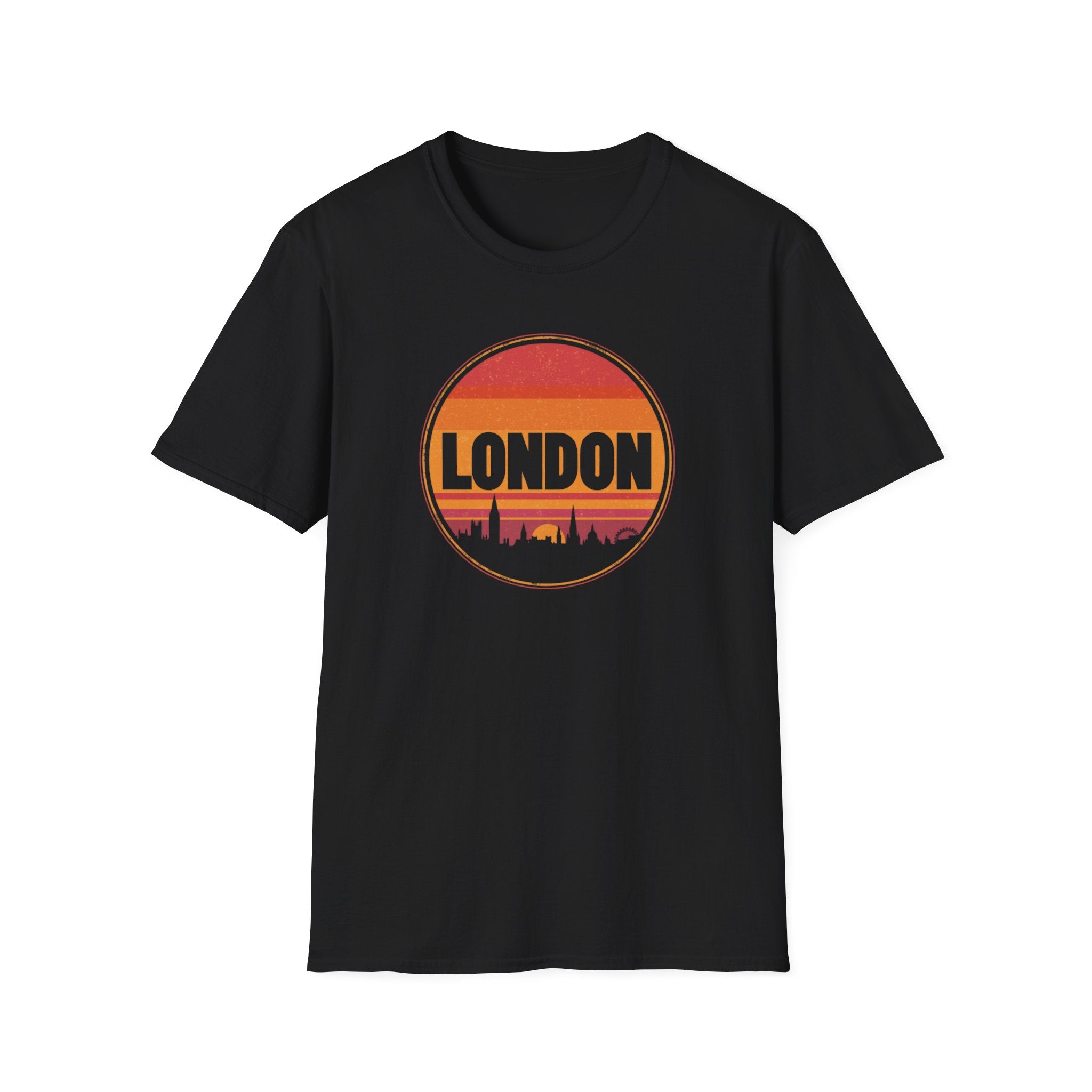 London Sunset T-Shirt — Vintage Skyline Graphic Tee