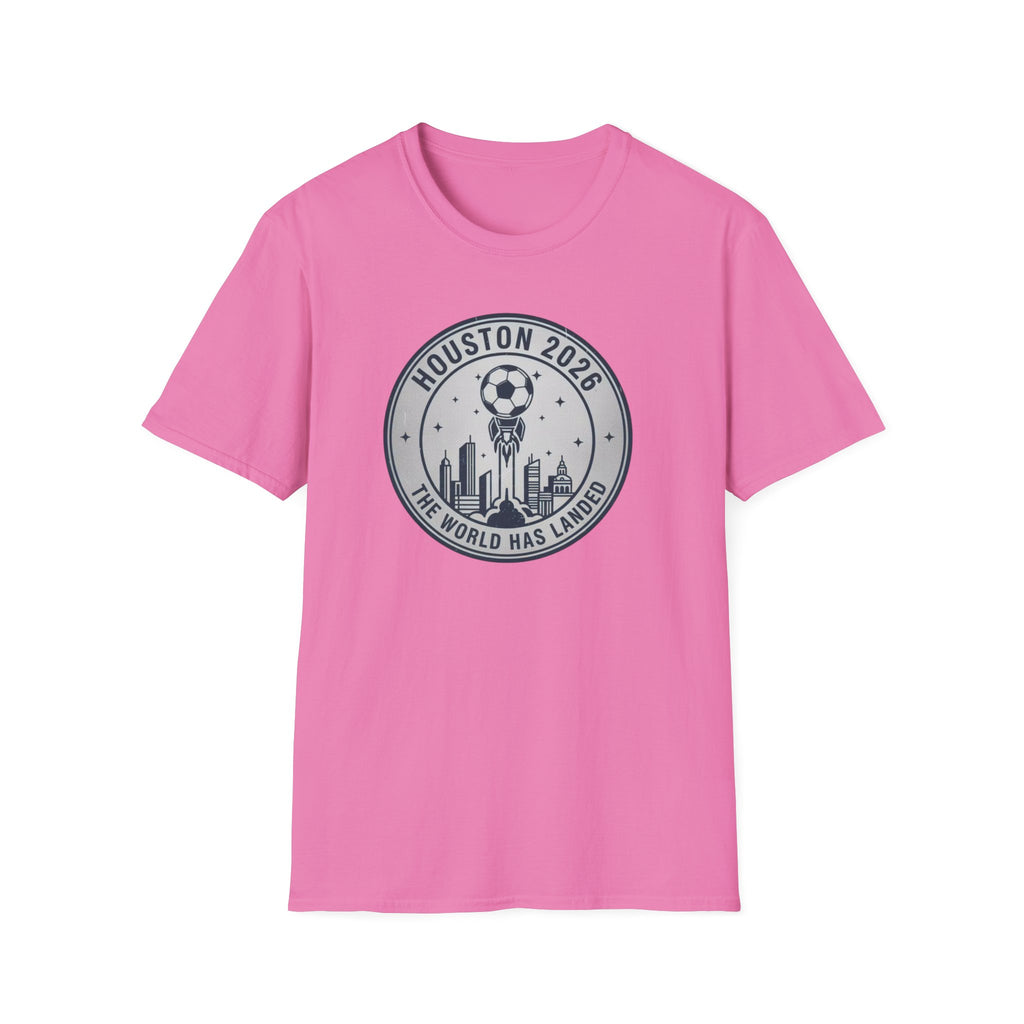 Houston 2026 Soccer Tee — "The World Has Landed" City Crest