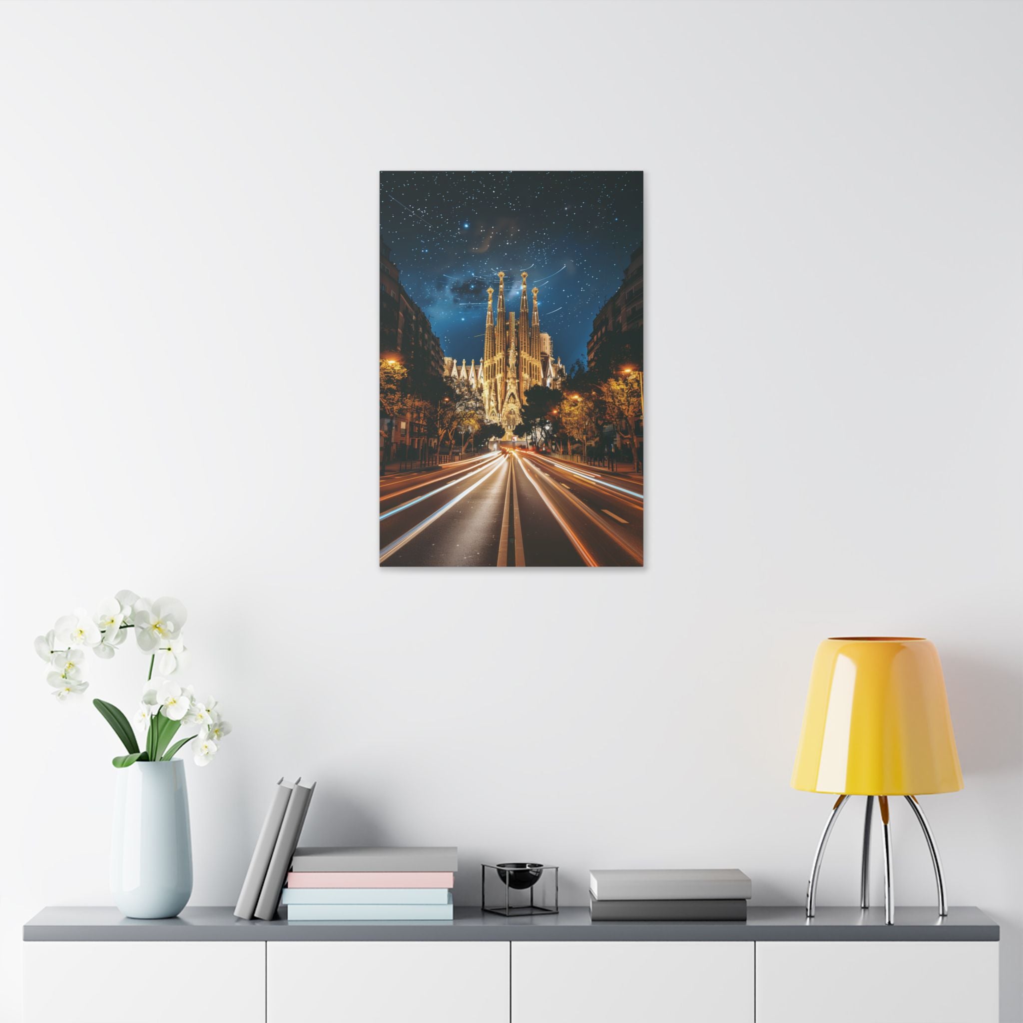 Sagrada Familia Nightscape Canvas