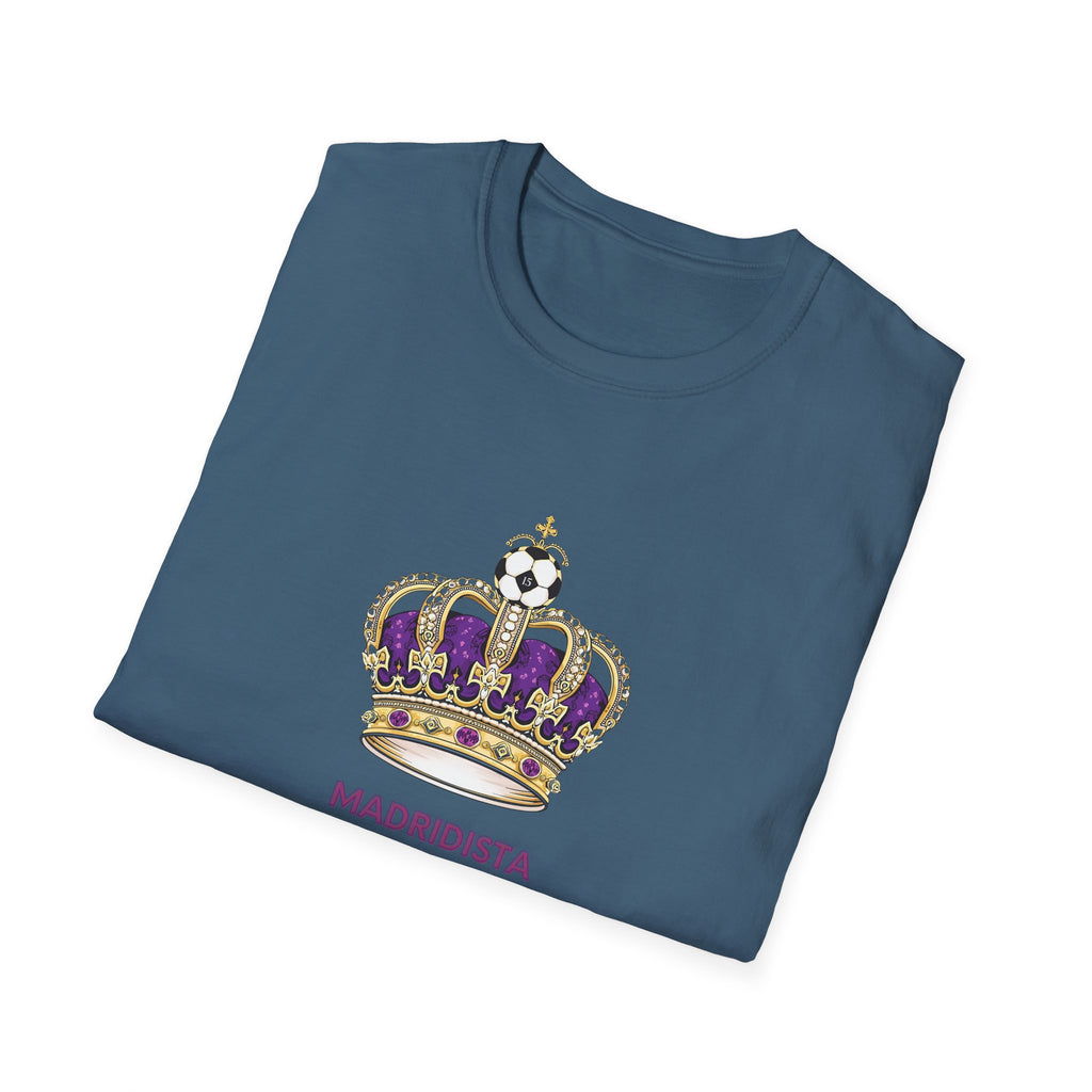 Madridista Crown T-Shirt | Soccer Fan Tee, Royal Purple Gold Crest