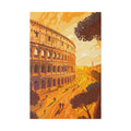 Colosseum Sunset Canvas Art — Rome Travel Wall Decor