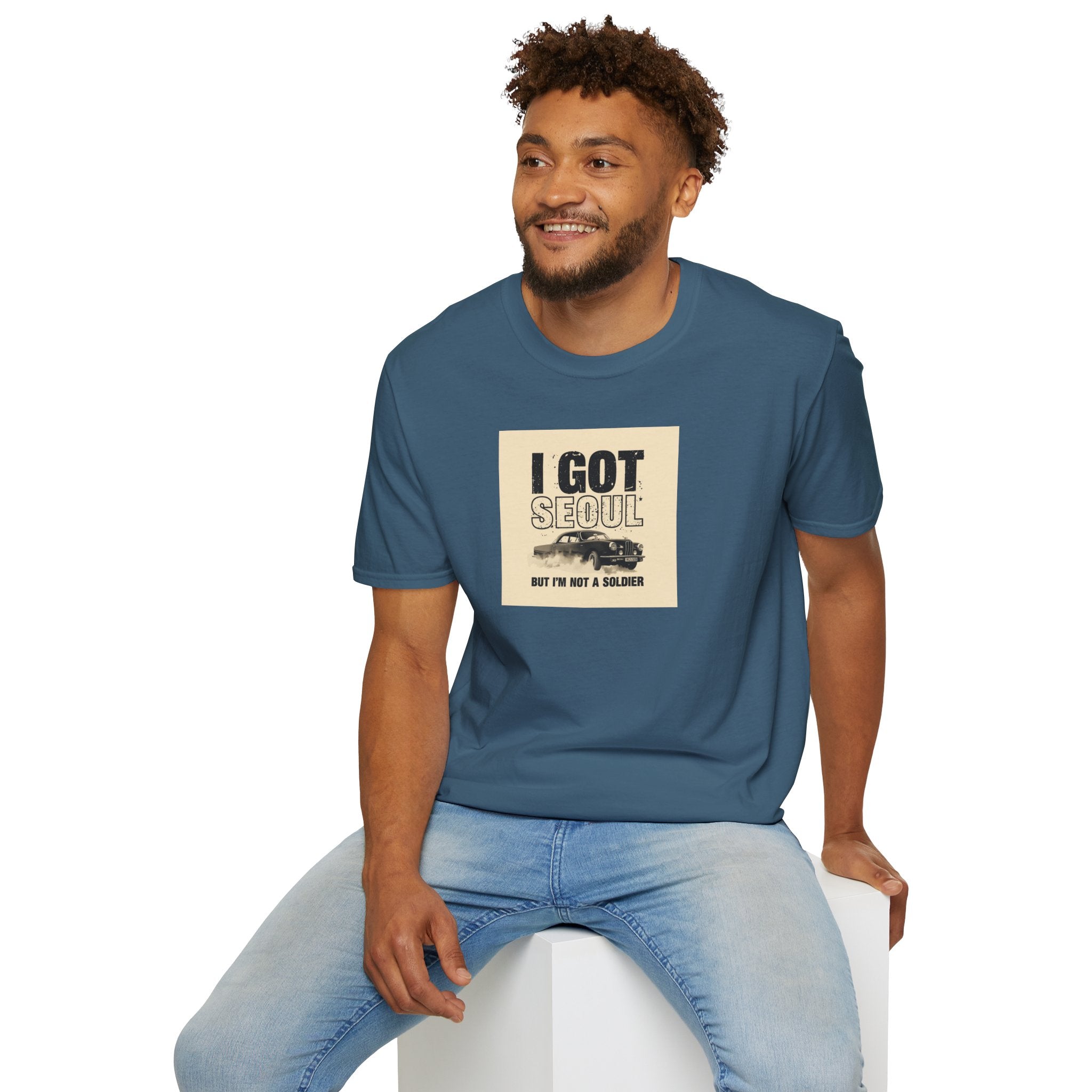 Seoul Travel Tee — "I Got Seoul But I’m Not A Soldier" Vintage Korea Souvenir T-Shirt