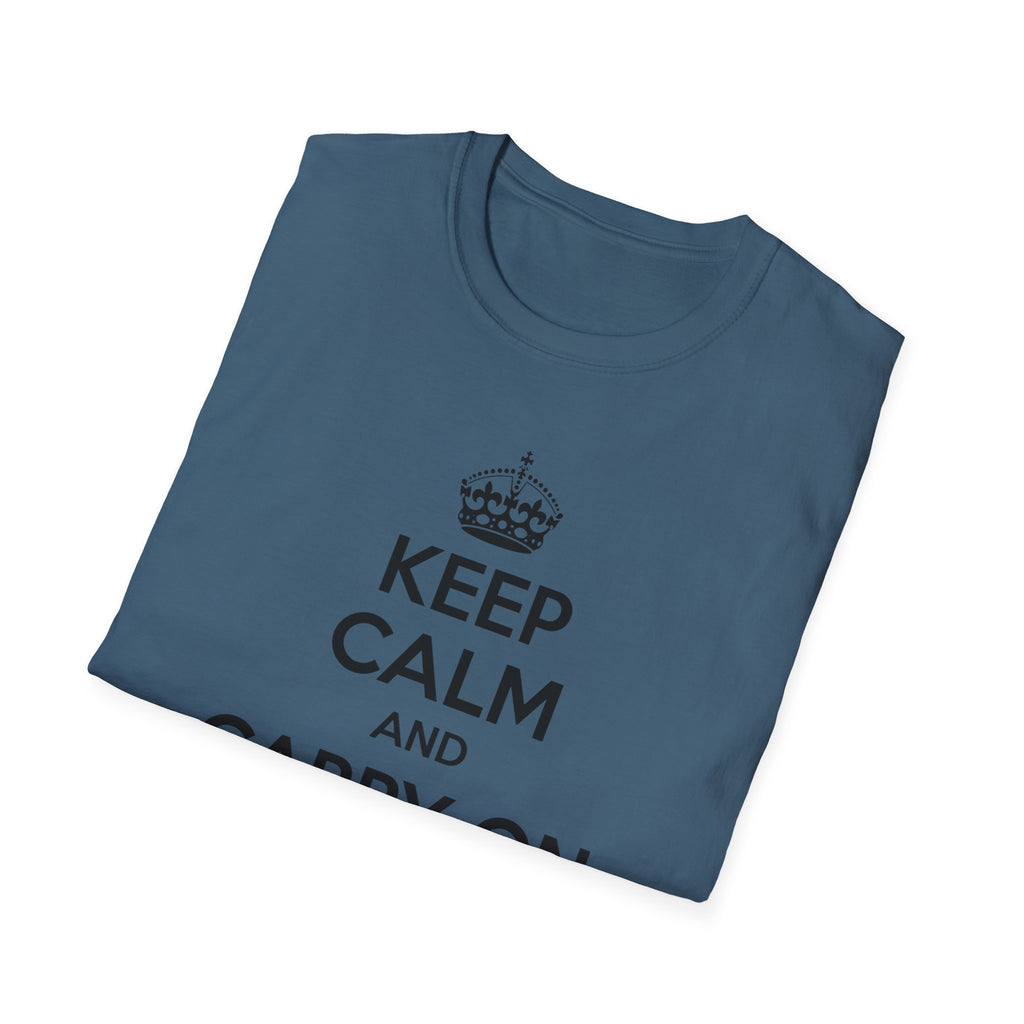 Keep Calm and Carry On T-Shirt | Classic Crown Typography