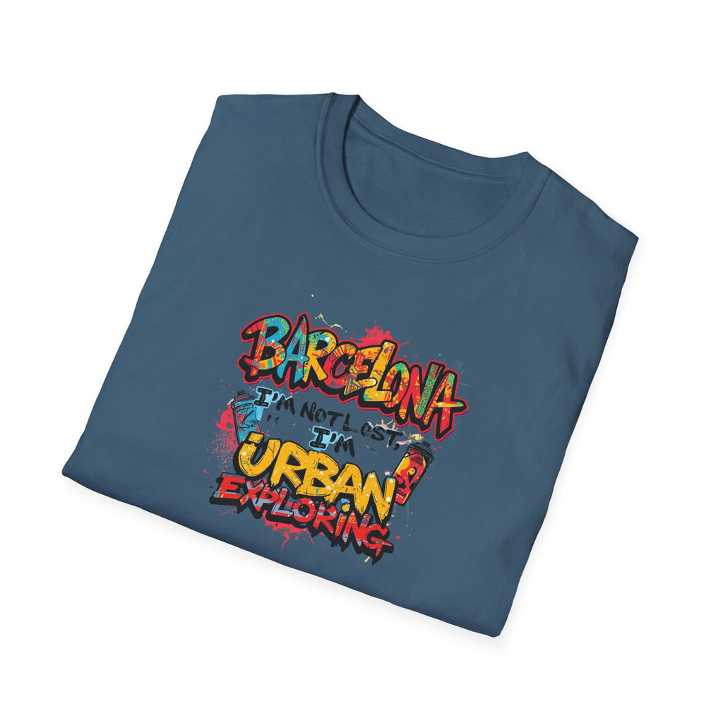 Barcelona Urban Graffiti T‑Shirt – Colorful Street Art Travel Tee