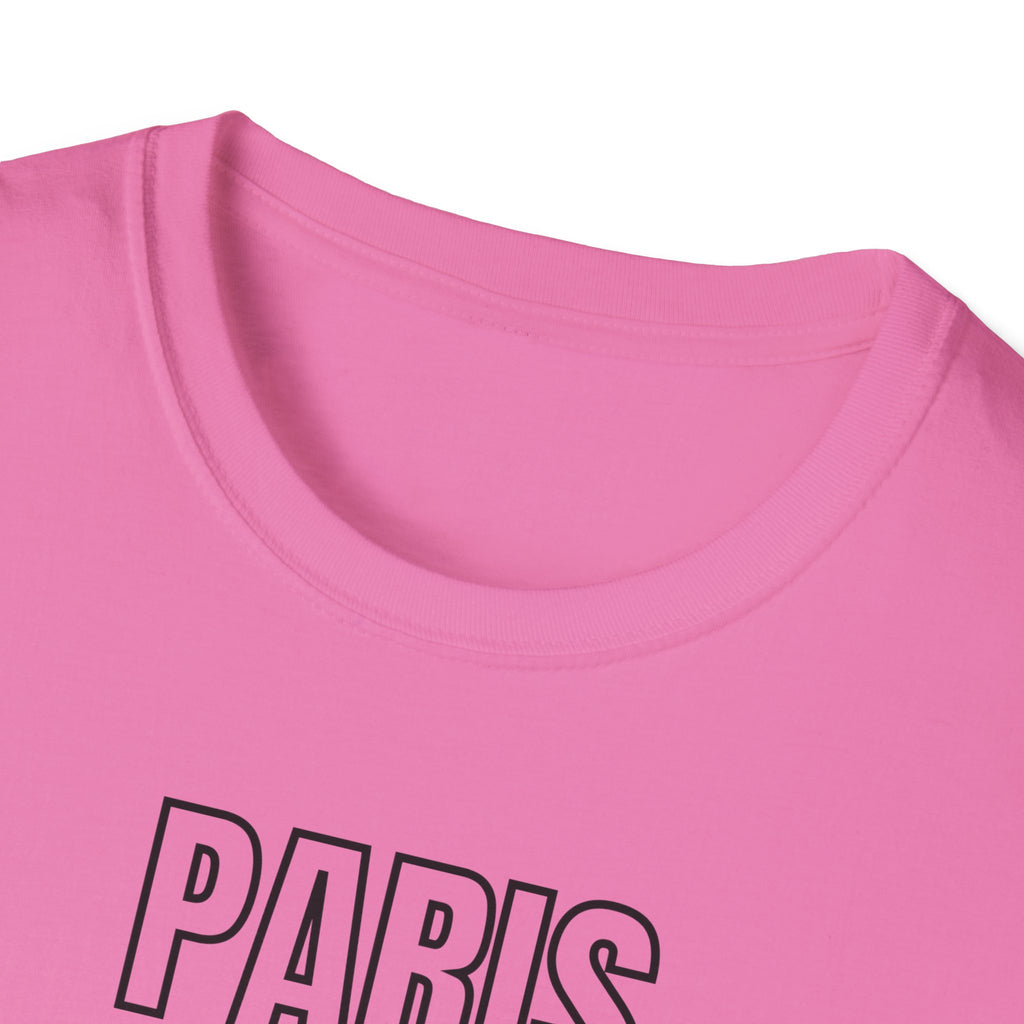 Paris Retro Stripes T-Shirt | Vintage Skyline Bars, Minimal Graphic
