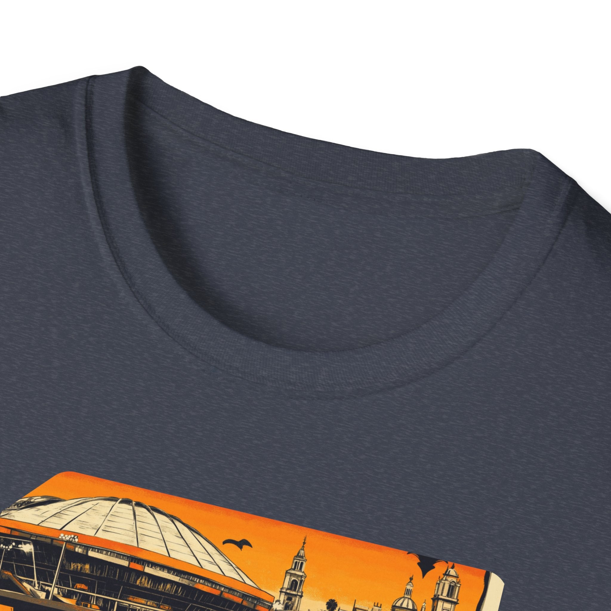 Valencia postcard skyline T-Shirt | Retro cityscape, orange sunset