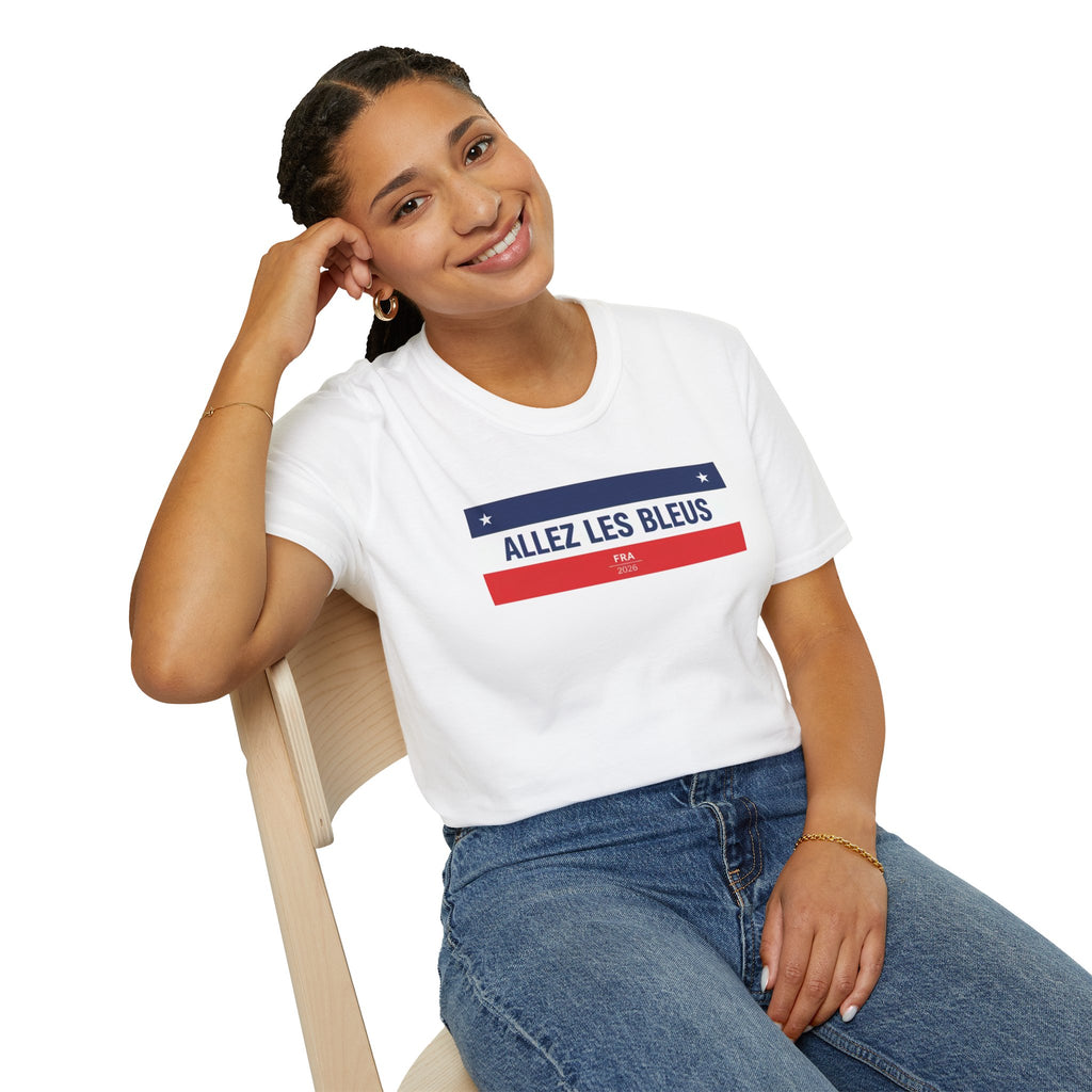 T-Shirt — Allez Les Bleus French Flag Soccer Supporter Tee