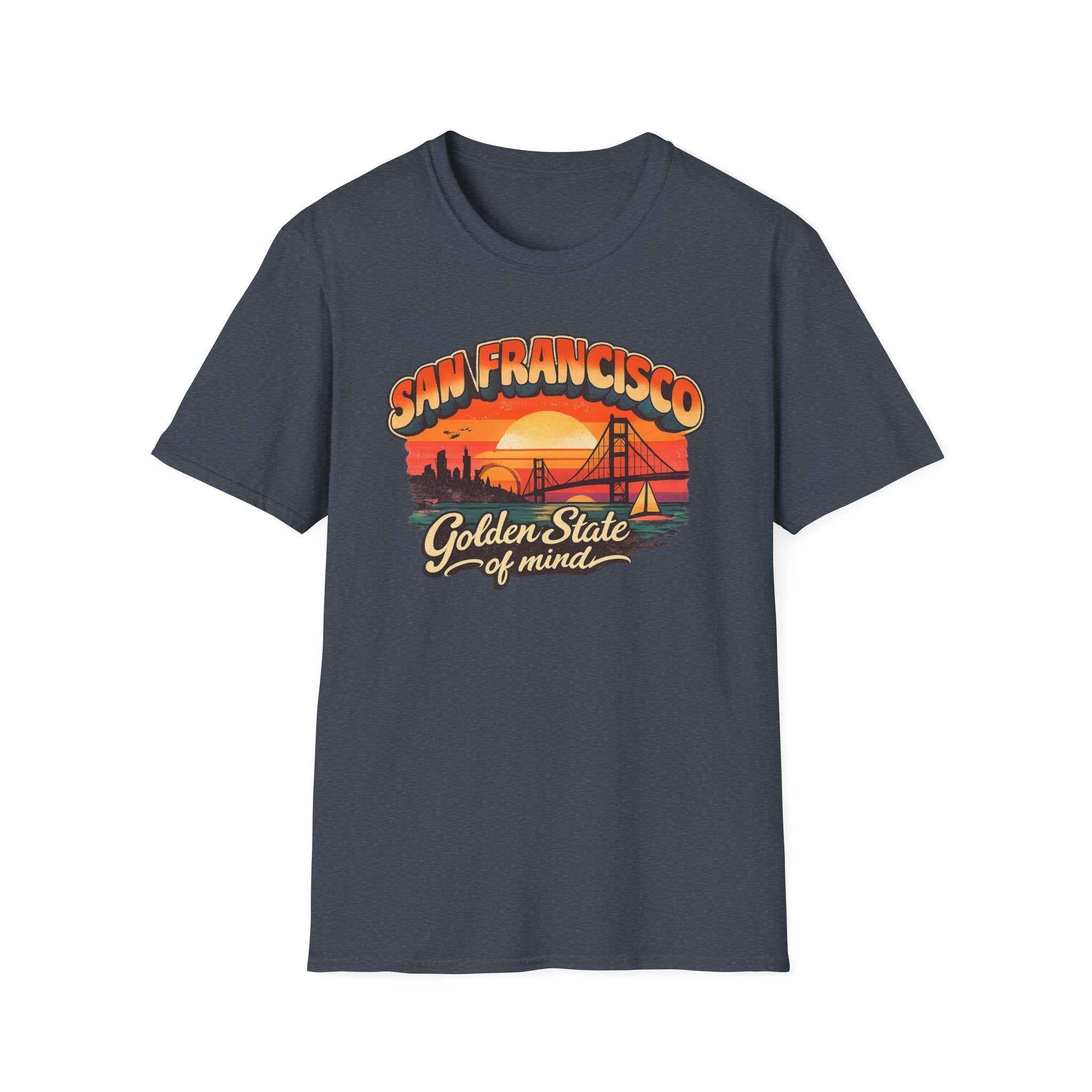 San Francisco Golden State T-Shirt — 'Golden State of Mind' Retro Sunset Tee