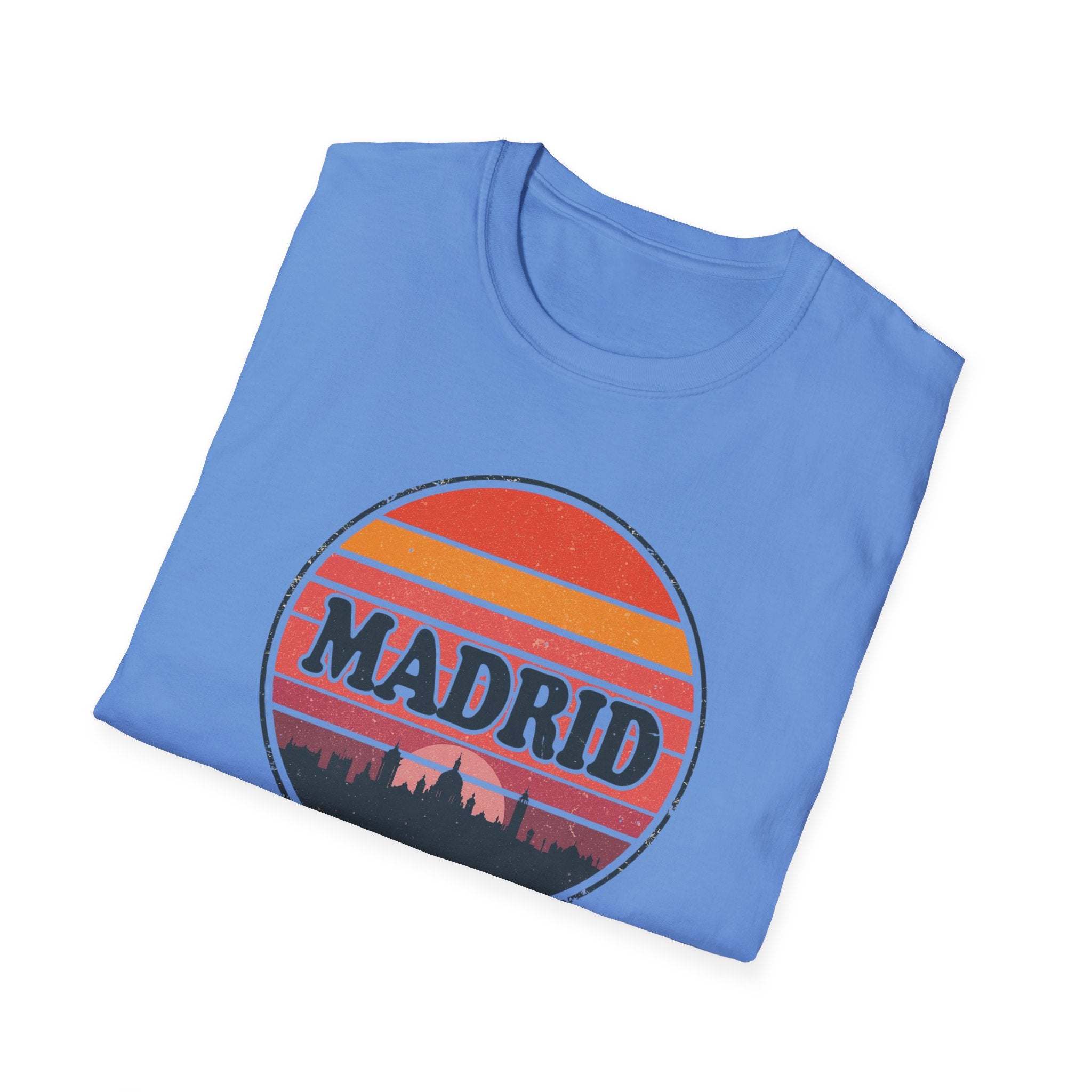 Madrid Sunset T-Shirt — Vintage Skyline Graphic Tee