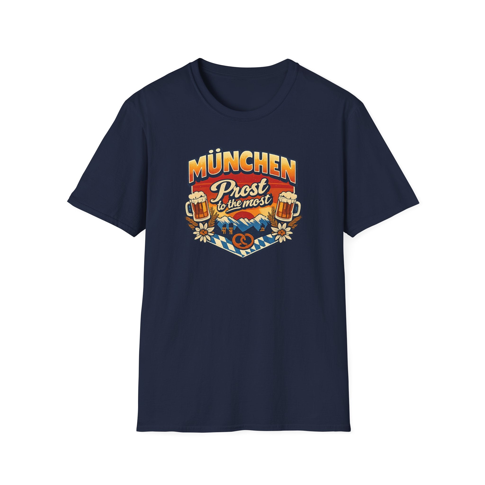 München Prost T-Shirt – Oktoberfest Beer & Pretzel Graphic Tee