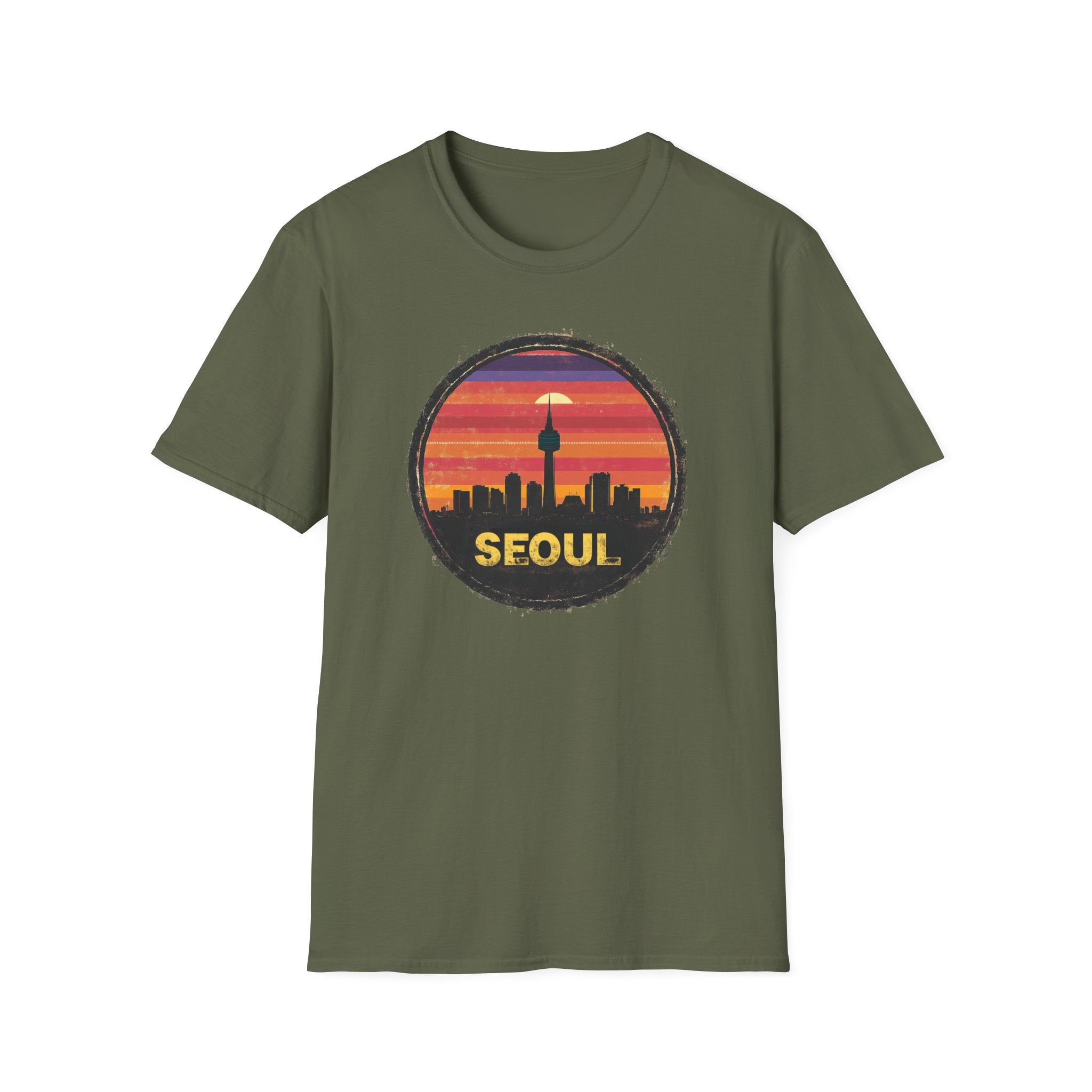 Seoul Sunset Skyline T-Shirt