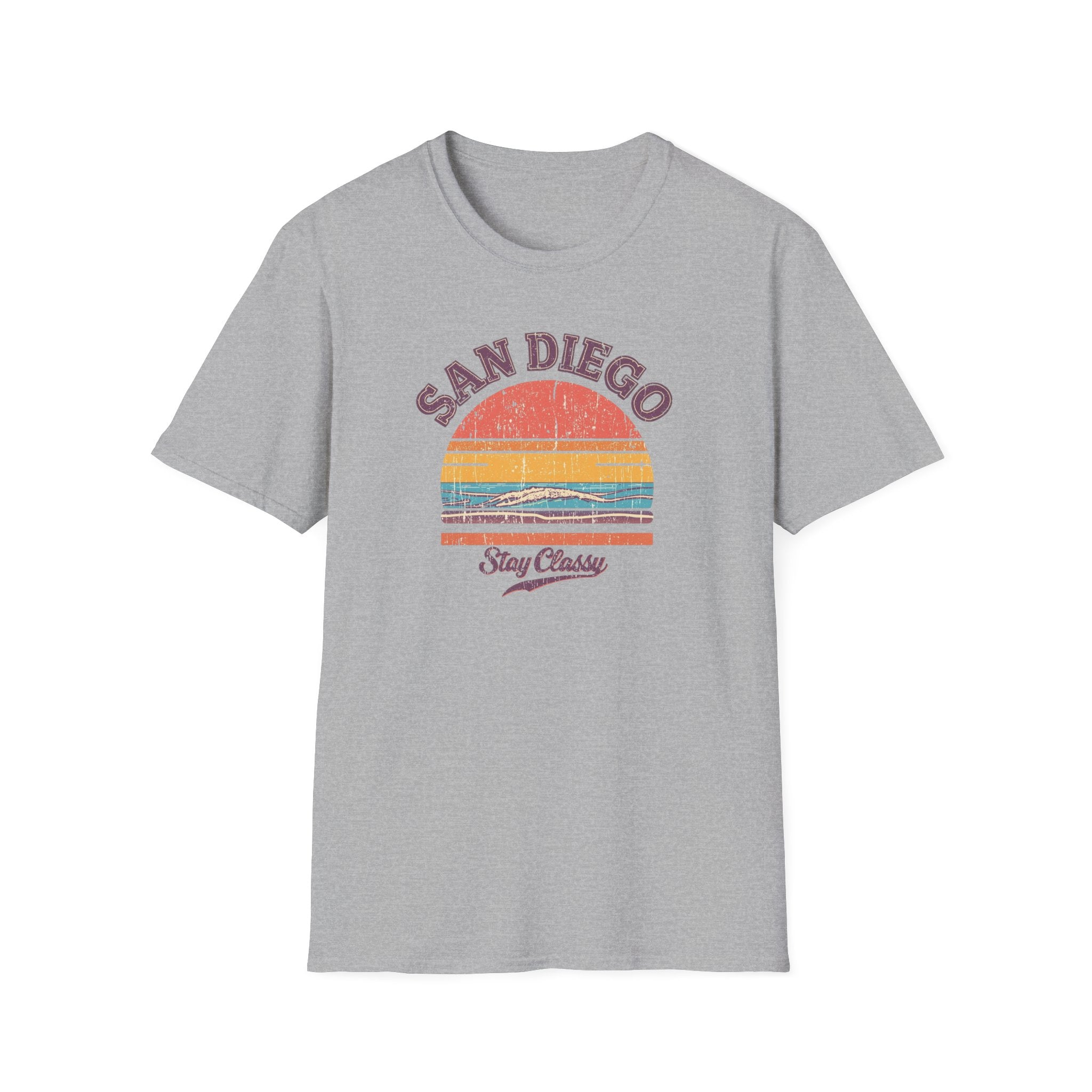 San Diego Retro Sunset T-Shirt — Stay Classy Vintage Beach Tee