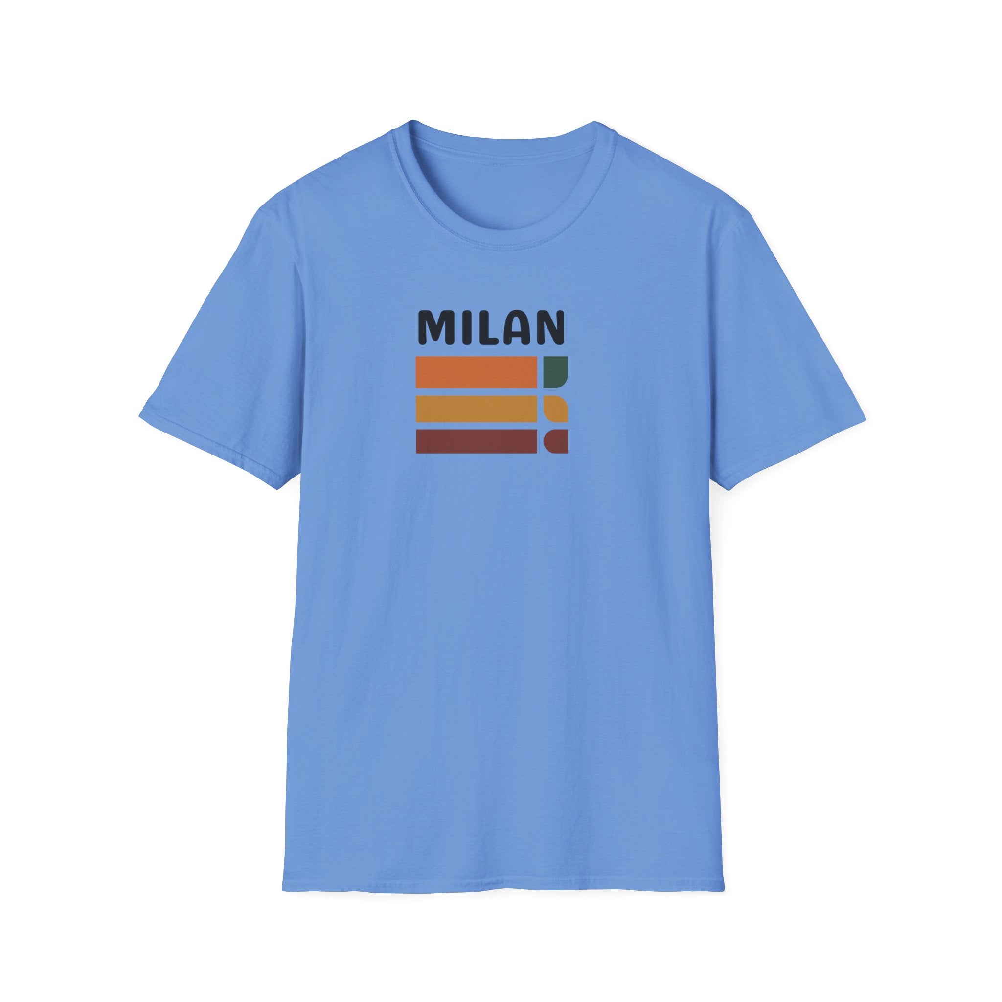 Milan Retro Stripes T-Shirt | Vintage Colorblock Italy Design