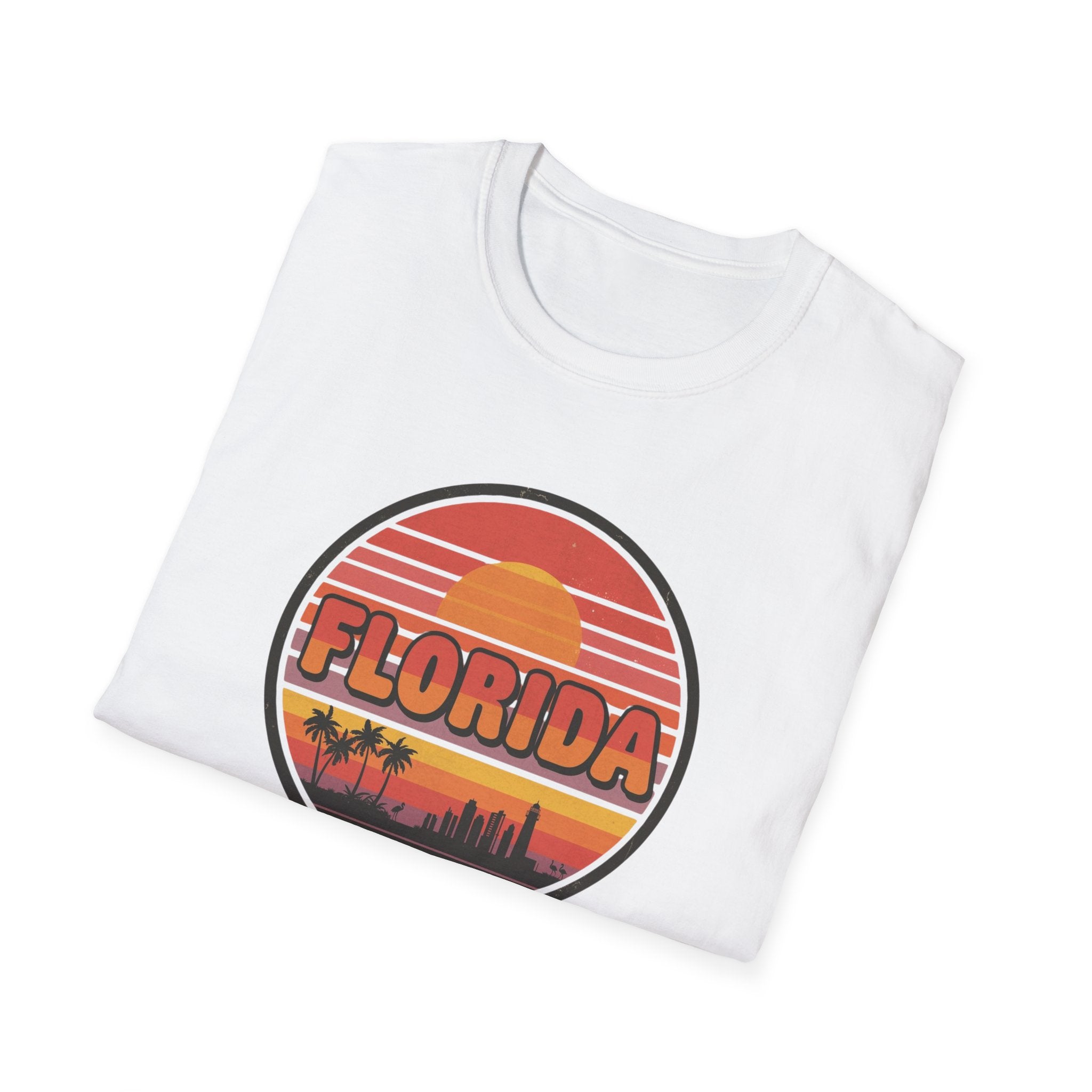 Florida Sunset T-Shirt — Retro Palm Beach Skyline Tee