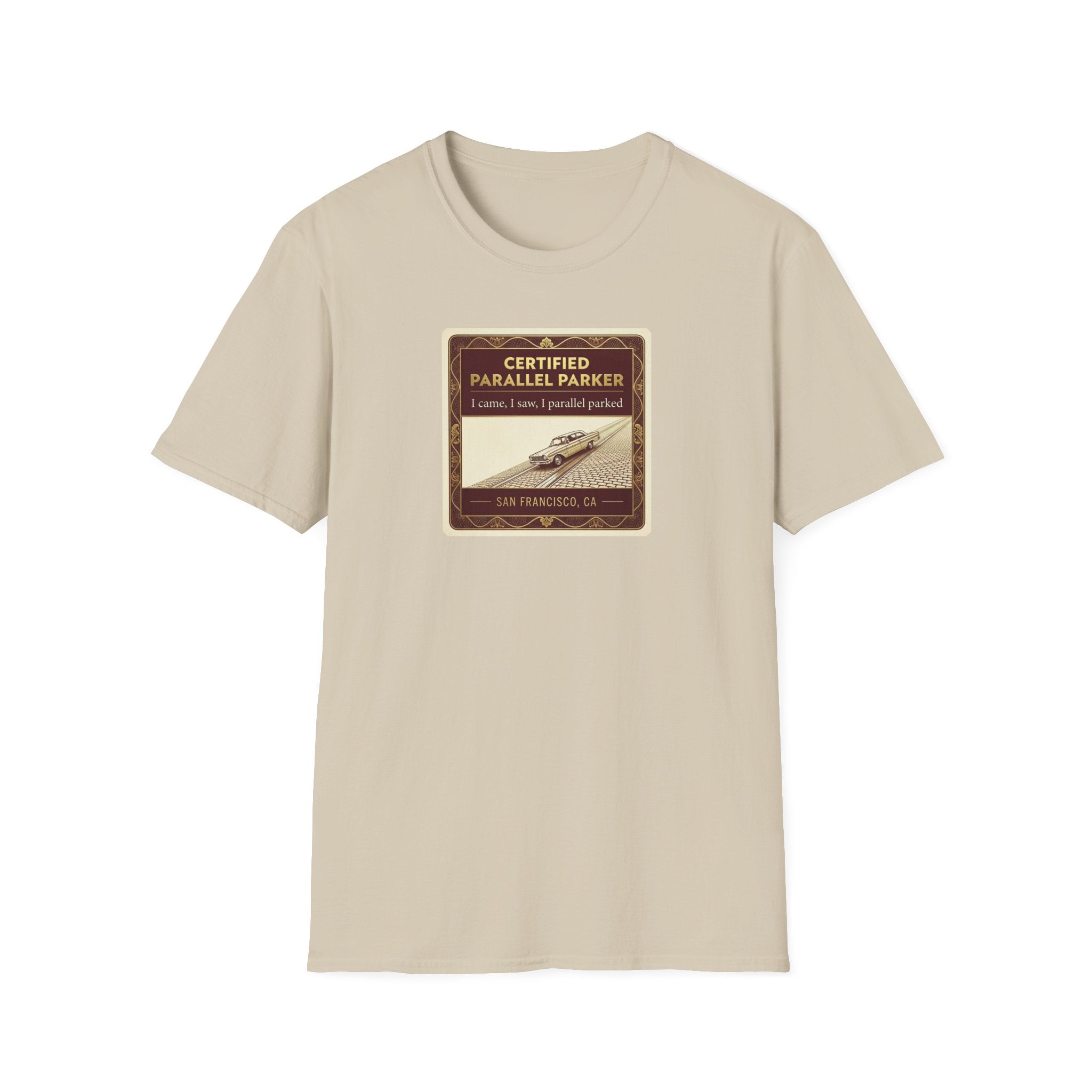 Vintage Airplane T-Shirt — "Certified Parallel Parker" Retro Pilot Tee