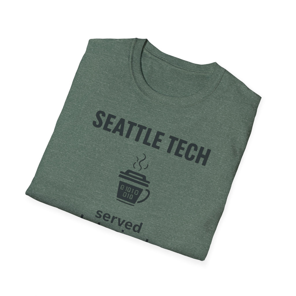 Seattle Tech T-Shirt — "Served Byte Sized" Coffee Cup Design