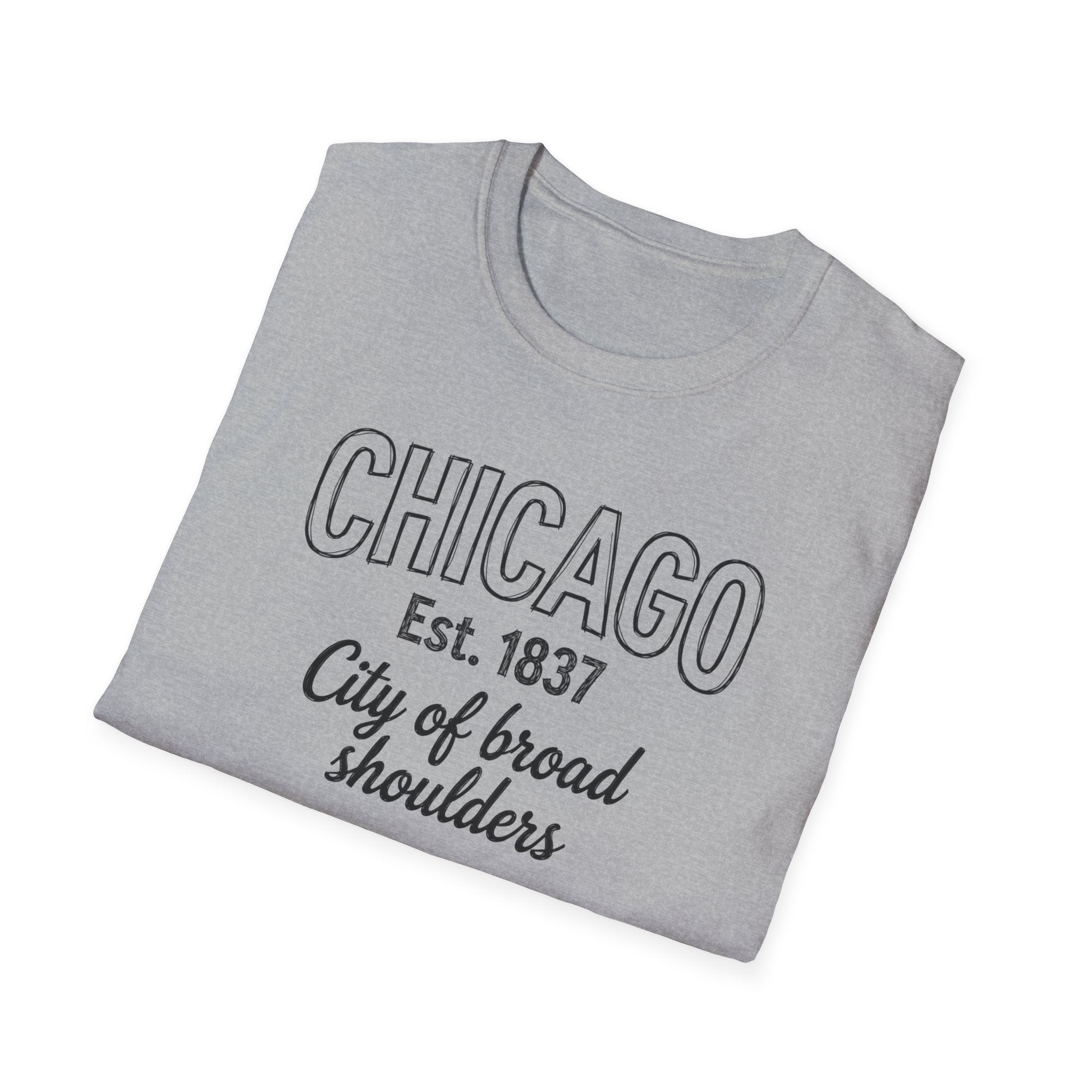 Chicago "City of Broad Shoulders" T-Shirt — Est. 1837 Vintage City Tee