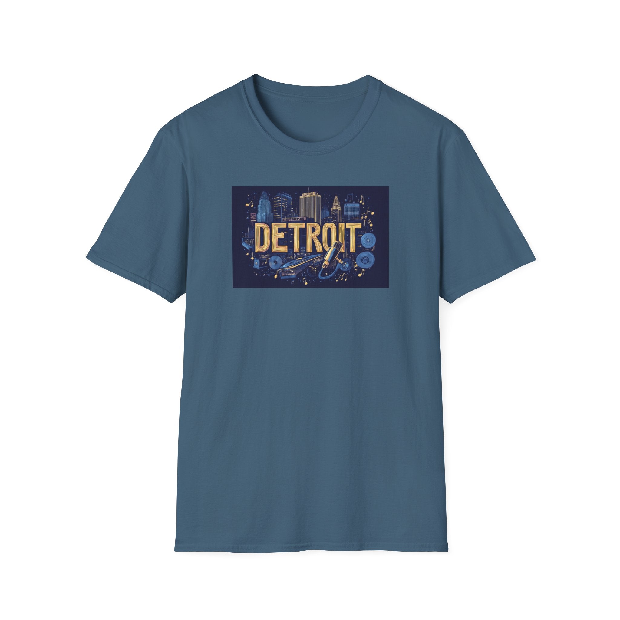 Detroit Skyline Graphic T-Shirt | Retro City Map, Motor City Typography